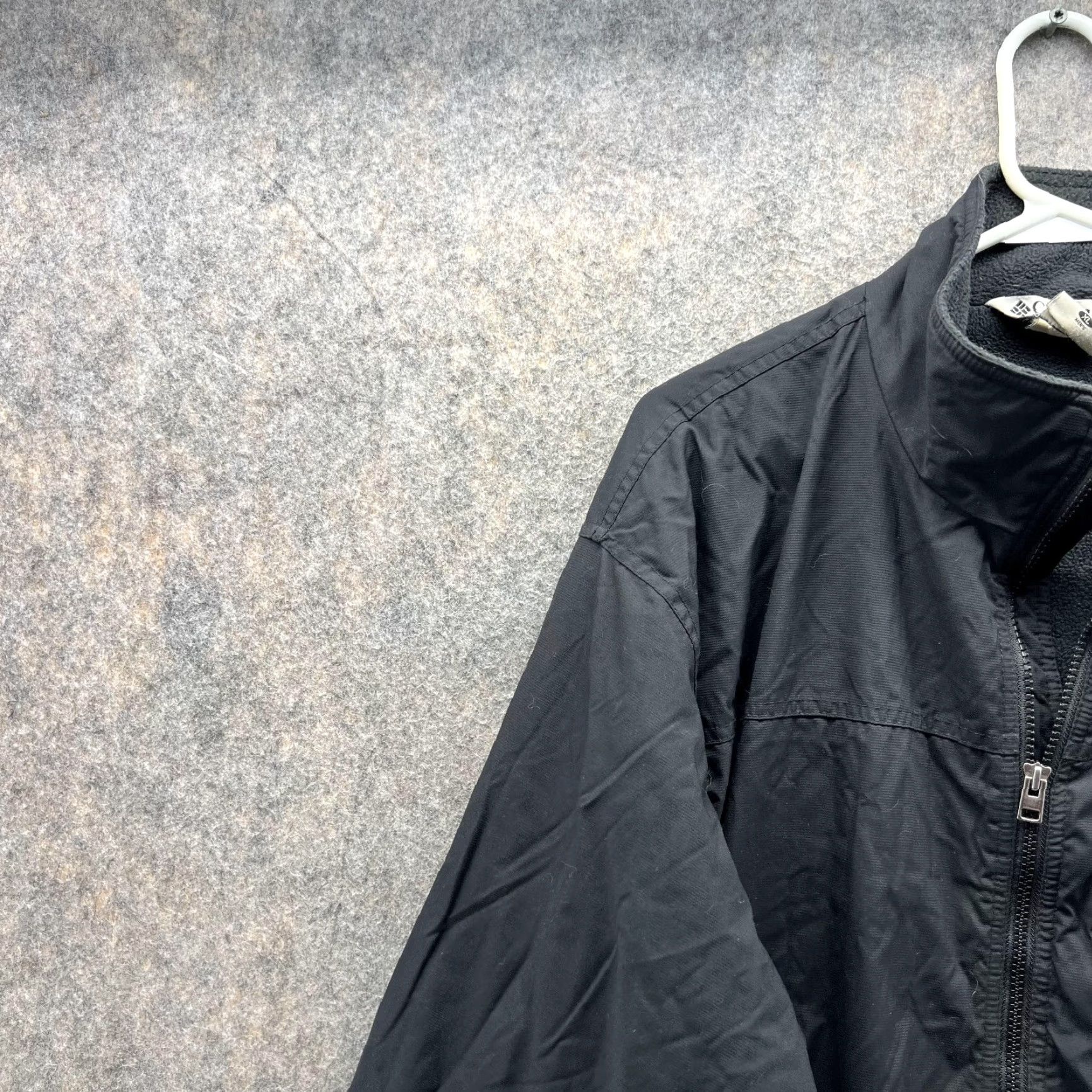 Vintage VINTAGE Columbia Jacket Men XL Black Full Zip Bomber Nylon Fleece Lined Sportswear Medium? Size US XL / EU 56 / 4 - 3 Thumbnail