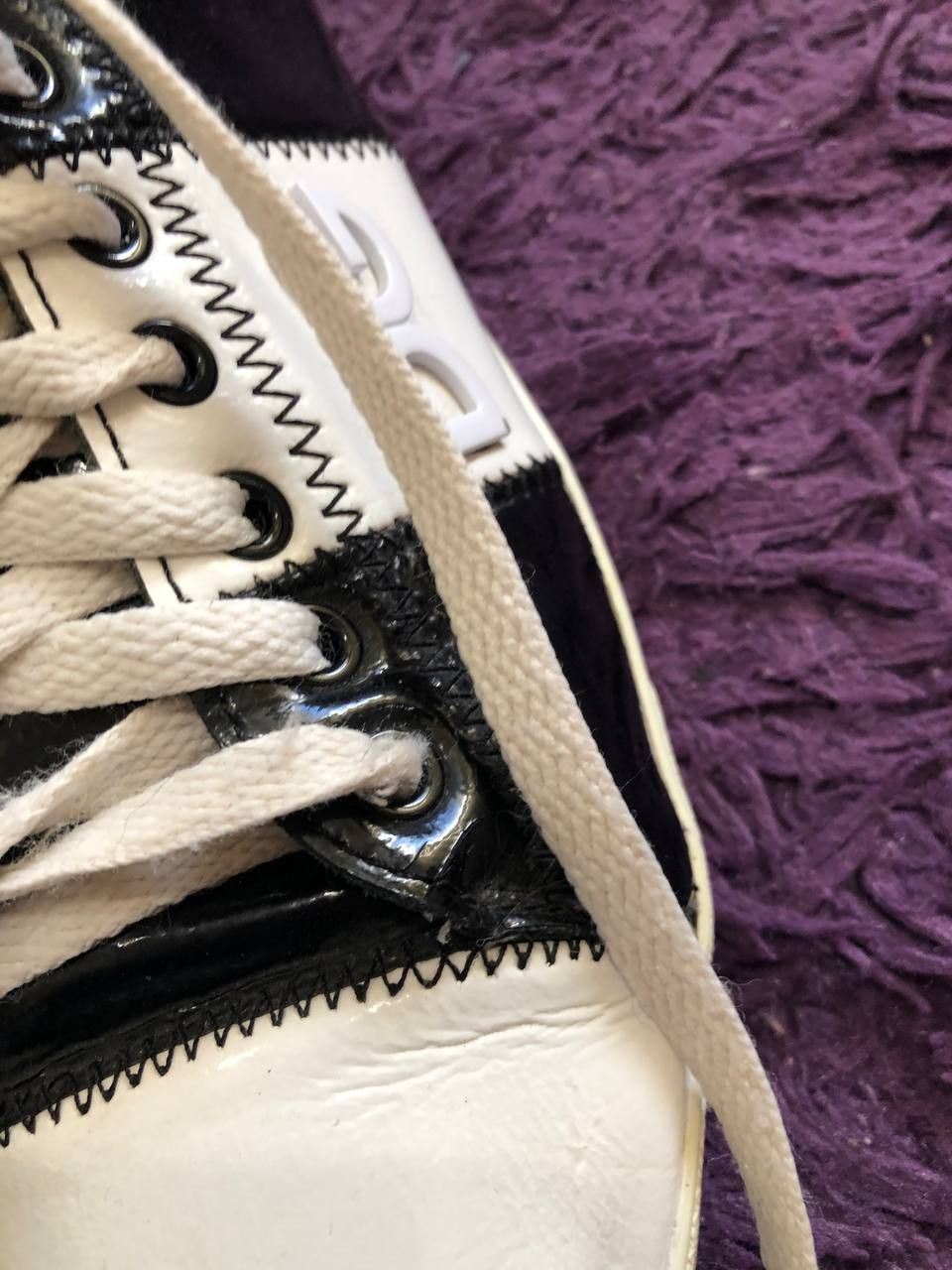 Dolce & Gabbana DOLCE GABBANA Black White Lace Up Shoes Sneakers Sporty Size US 8.5 / IT 38.5 - 14 Thumbnail