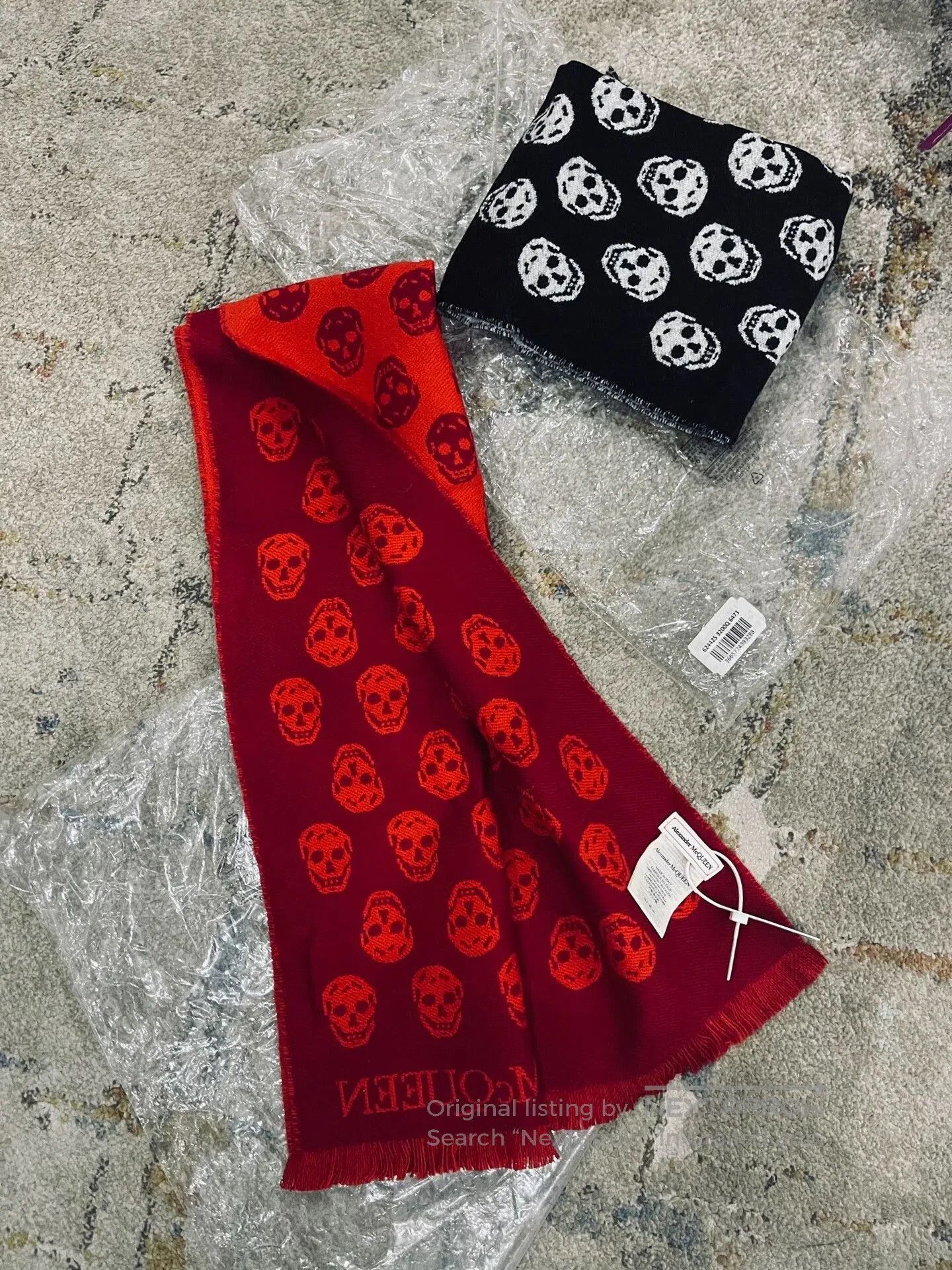 Alexander McQueen Alexander McQueen Skull Cashmere Scarf. Size ONE SIZE - 3 Thumbnail