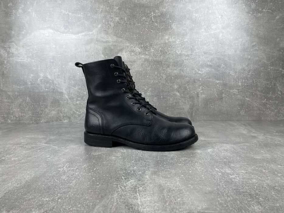 Combat Boots FRYE Combat Avant Garde Black Y2K Boots Made in Mexico
