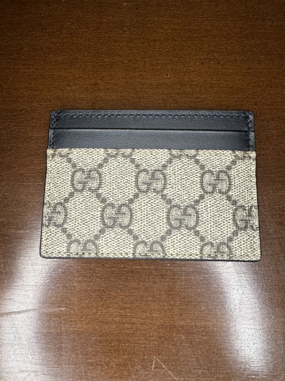 Designer × Gucci × Vintage New Gucci Card Holder Monogram Beige Size ONE SIZE - 4 Thumbnail