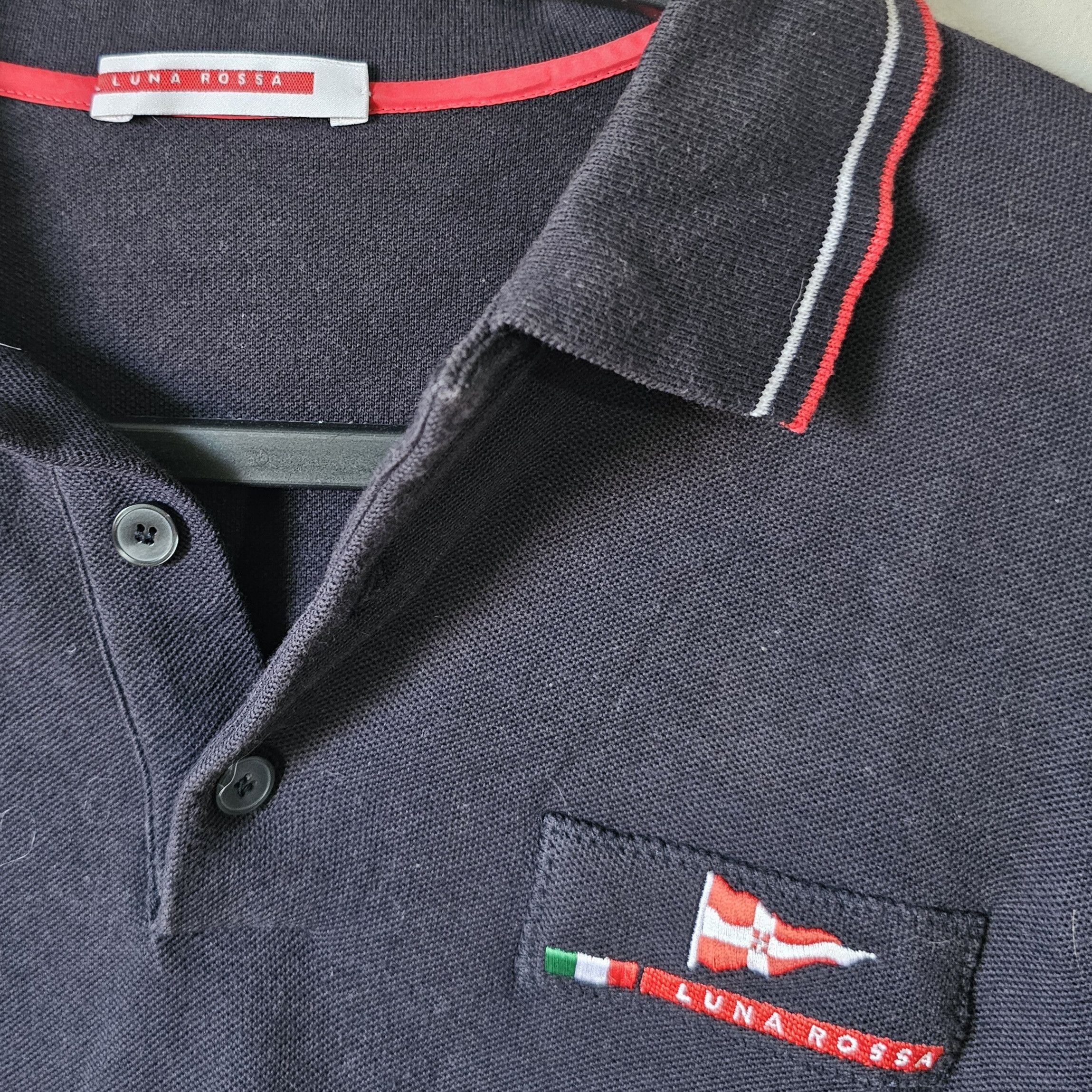 Prada Prada Luna Rossa Vintage Polo Size US L / EU 52-54 / 3 - 3 Thumbnail