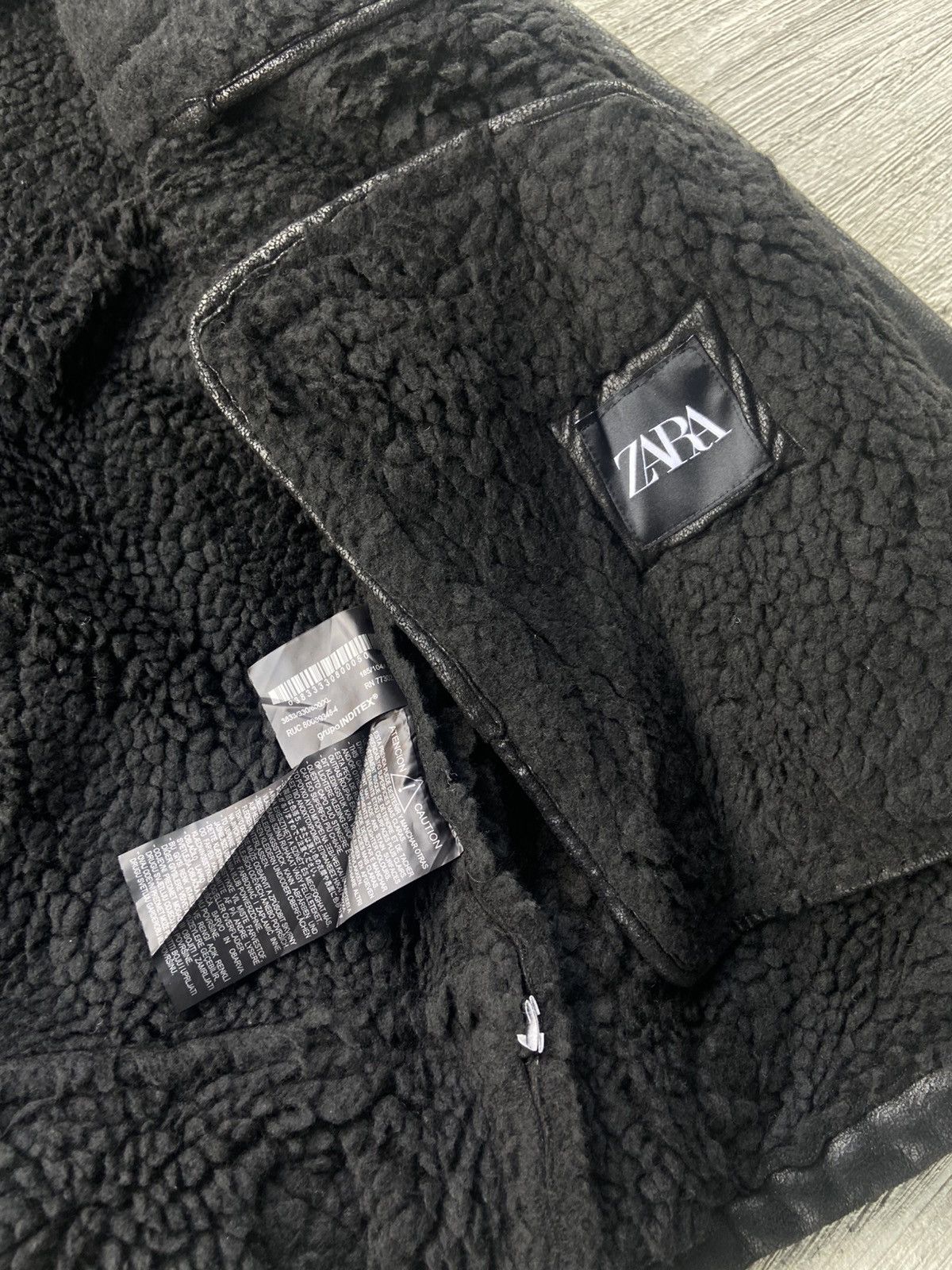 Zara ZARA MENS FAUX B-3 Flight Jacket Size US XL / EU 56 / 4 - 8 Thumbnail