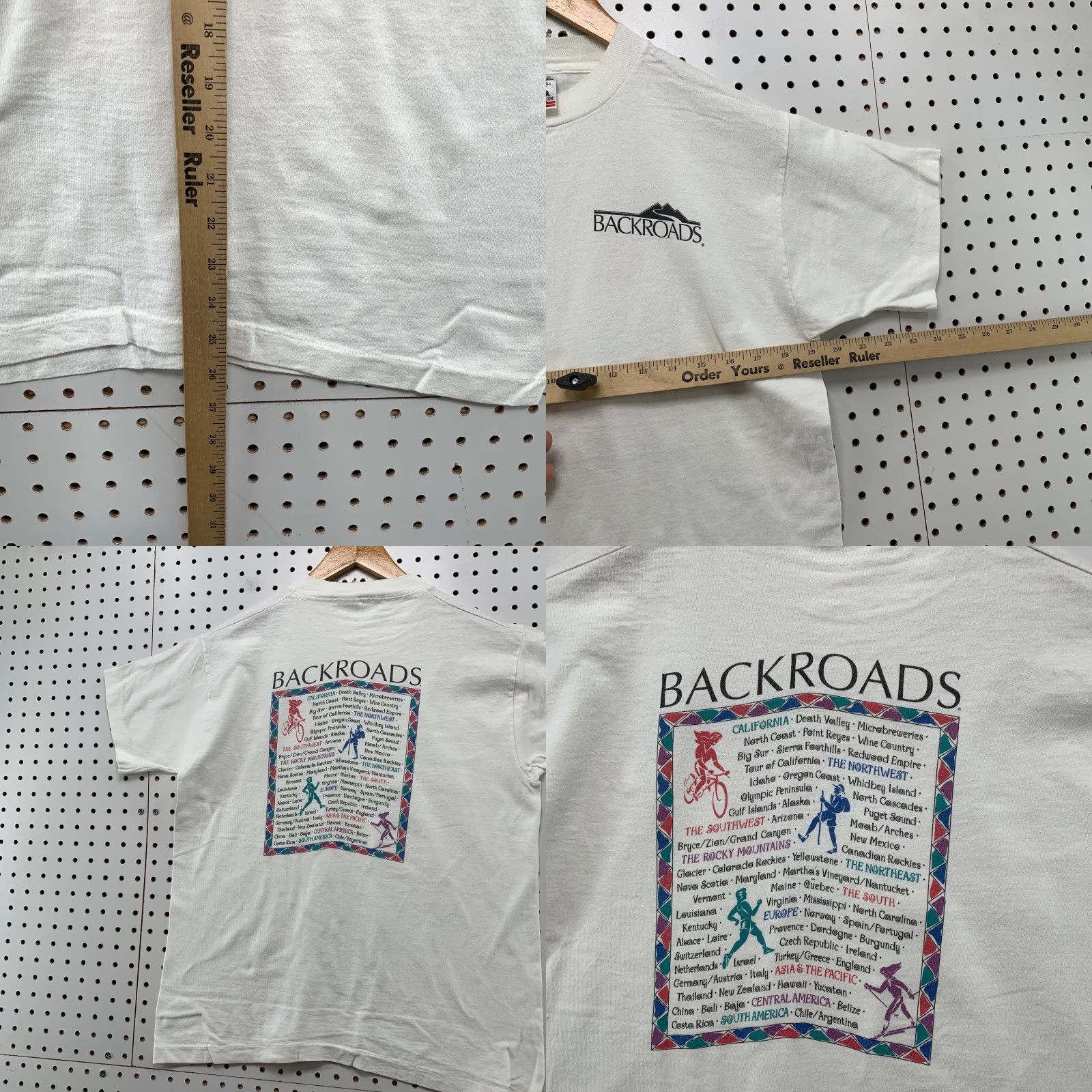 Fruit Of The Loom VINTAGE Fruit of the Loom Shirt Mens M White USA Backroads City Backroads USA City Shirt Mens Medium White Single Stitch Made USA Size US M / EU 48-50 / 2 - 8 Thumbnail
