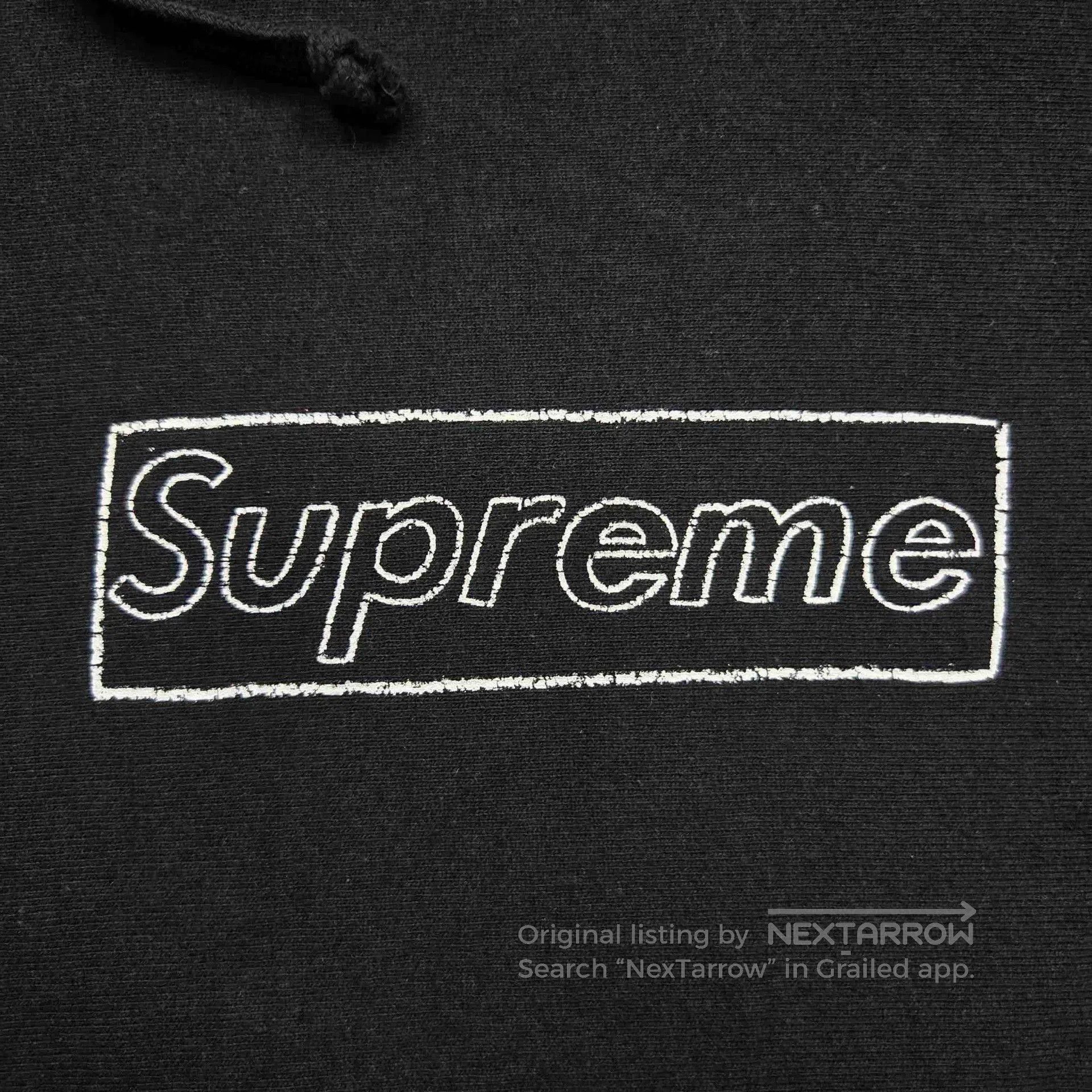 Supreme supreme x kaws chalk logo hoodie sweatshirt. Size US L / EU 52-54 / 3 - 4 Thumbnail