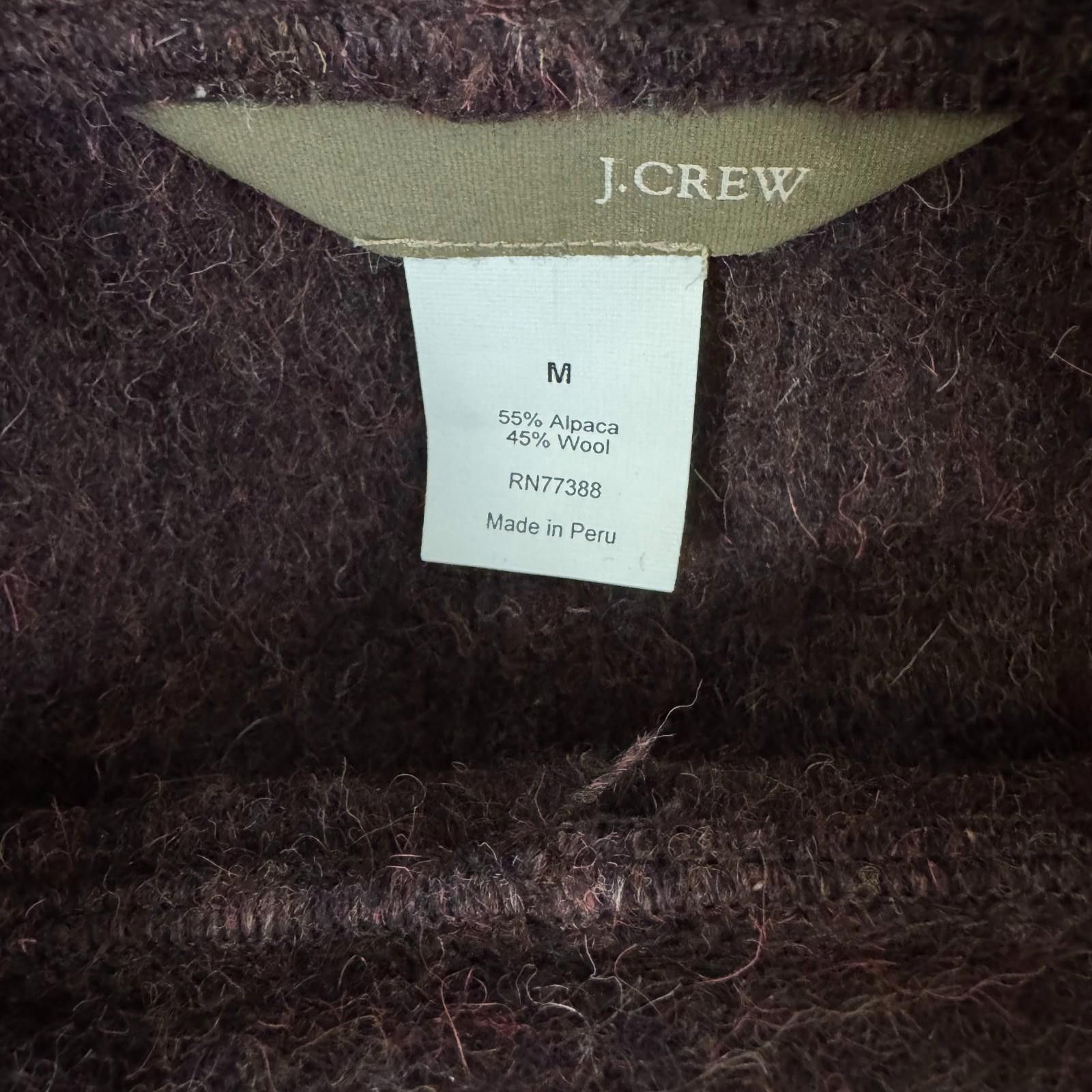 J.Crew Vintage J. Crew Wool Sweater Maroon/Purple Pullover Sz MED Size M / US 6-8 / IT 42-44 - 3 Thumbnail