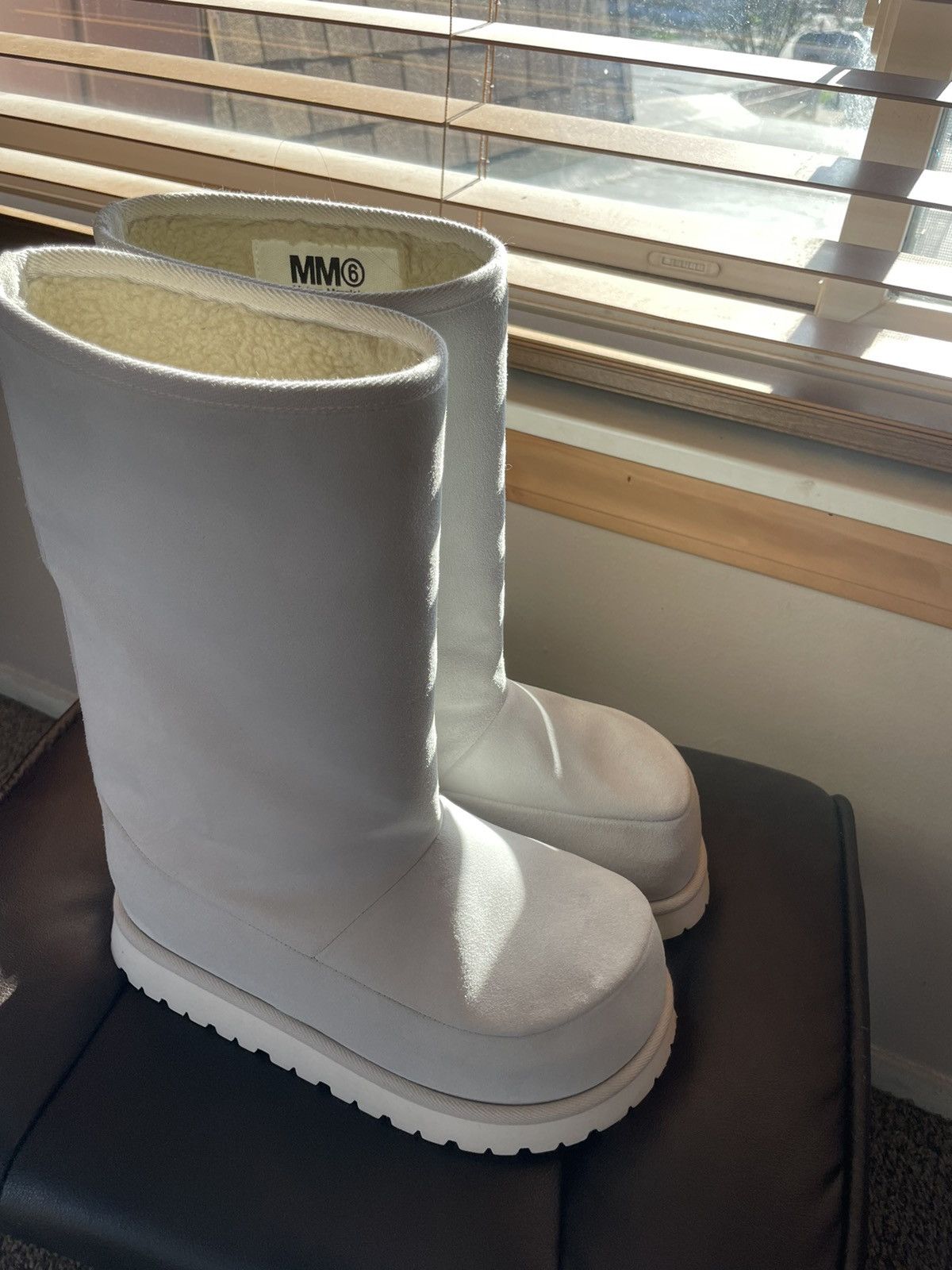 maison margiela patent boots