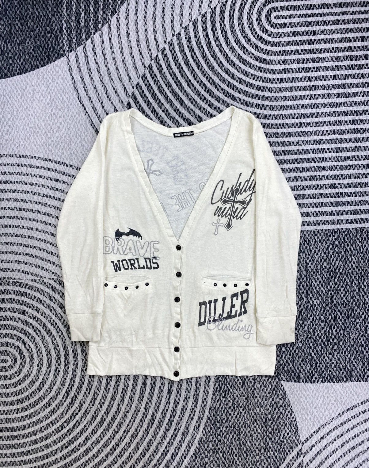 Hysteric Glamour Vintage Ghost Of Harlem Cardigan Punk Style Jacket Size L / US 10 / IT 46 - 1 Thumbnail