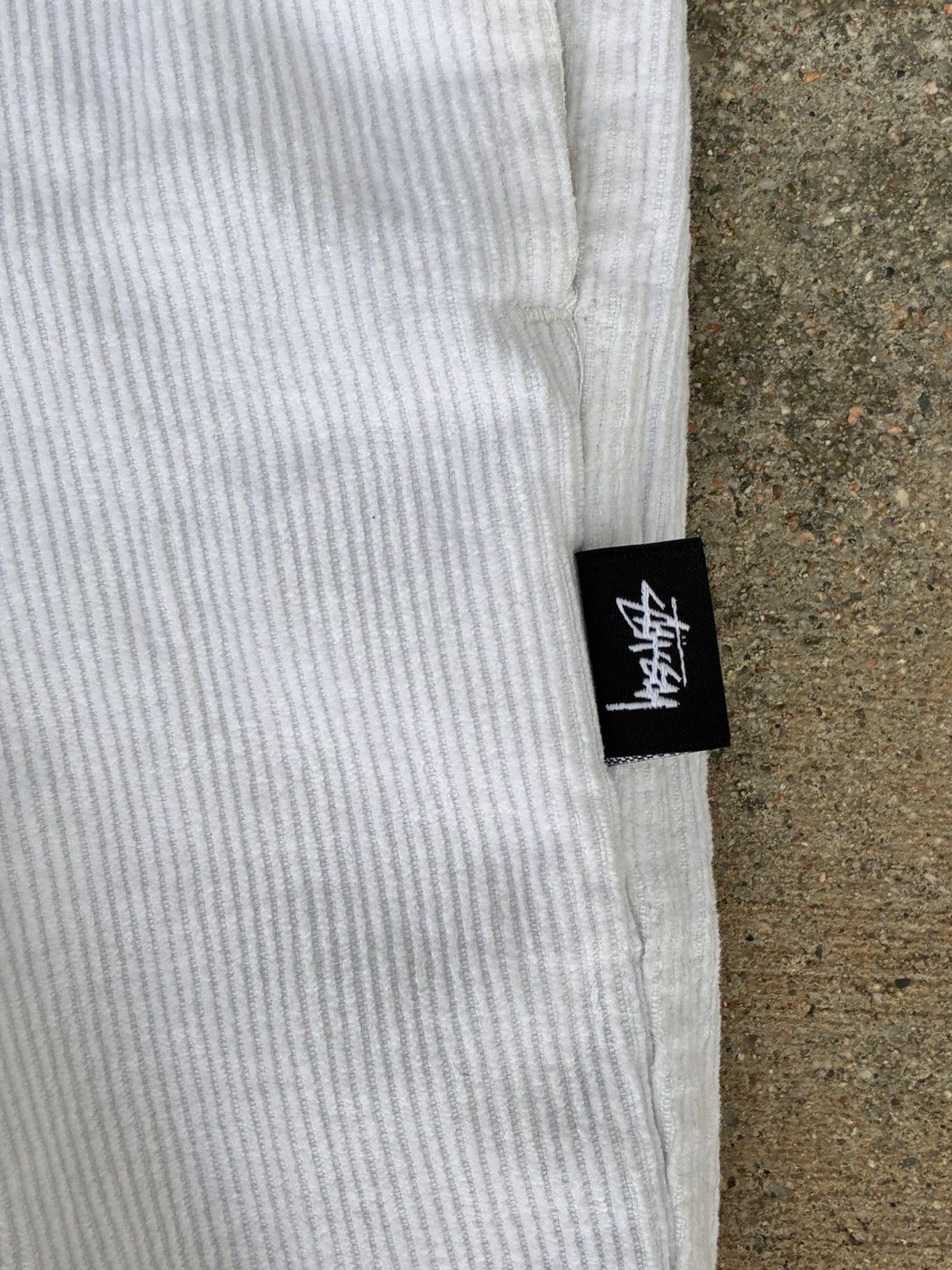 Stussy STUSSY White Corduroy Drawstring Waist Laguna Beach Pant Size US 32 / EU 48 - 3 Thumbnail