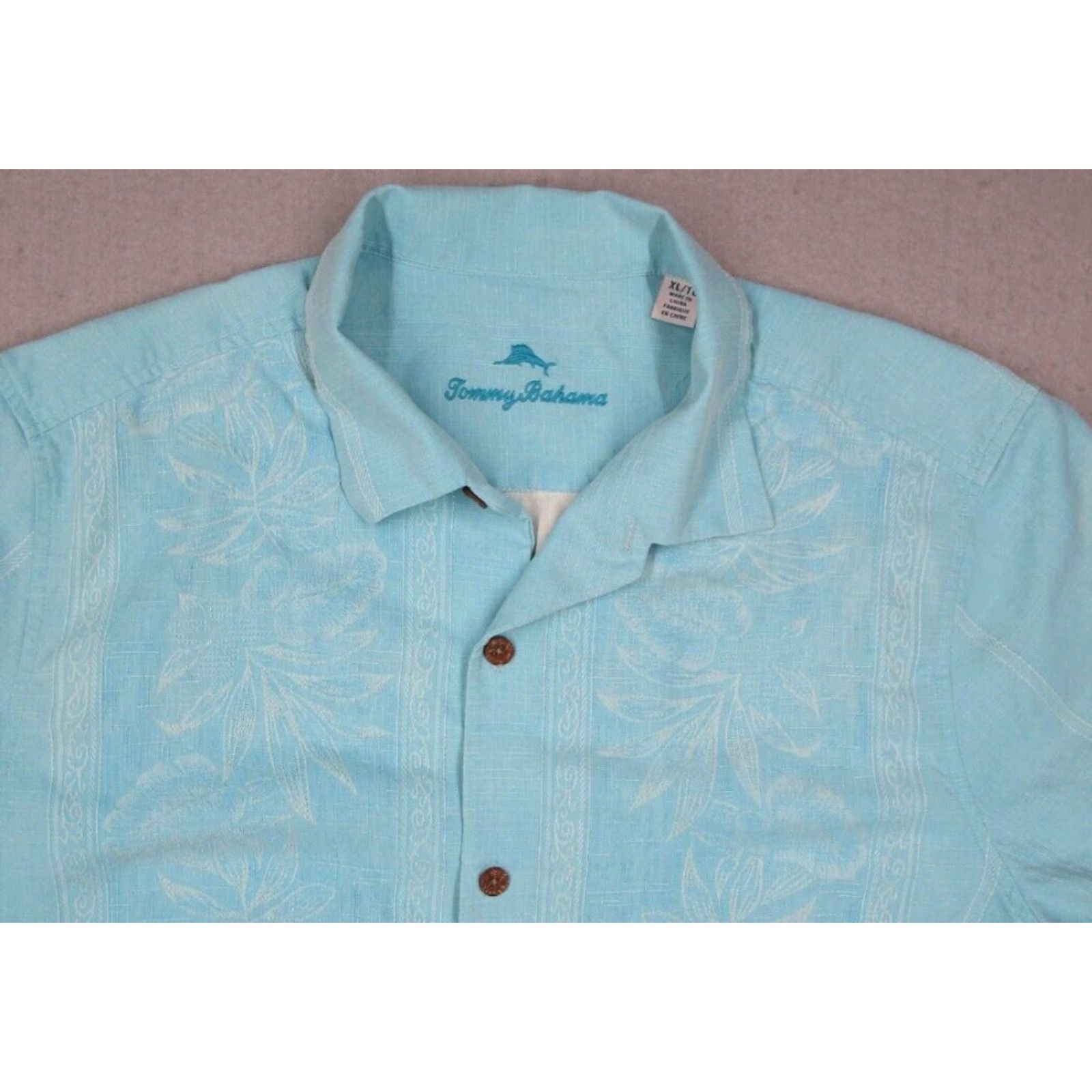 Tommy Bahama Tommy Bahama Hawaiian Shirt Men's XL Blue Pacific Floral Silk Size US XL / EU 56 / 4 - 3 Thumbnail