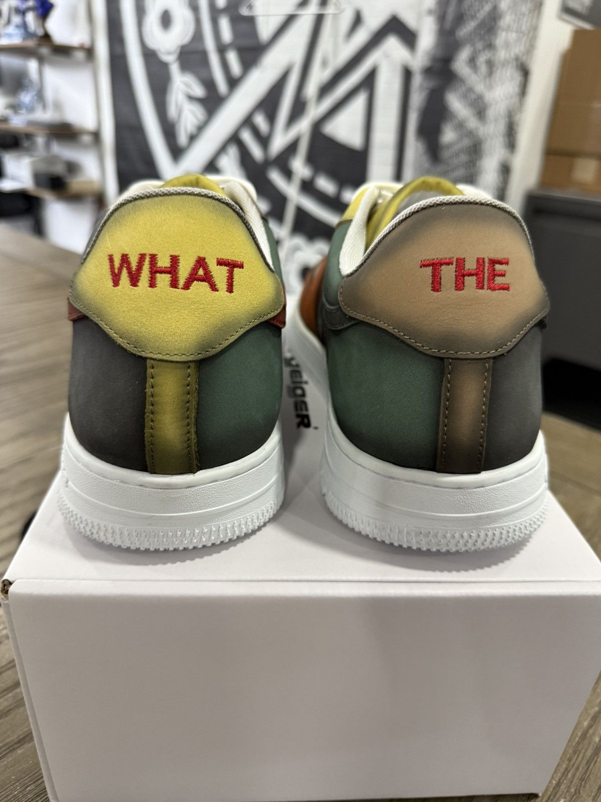 Designer × John Geiger ‼️ John Geiger GF-01 What The Hand Distressed Size 13 ‼️ Size US 13 / EU 46 - 6 Thumbnail