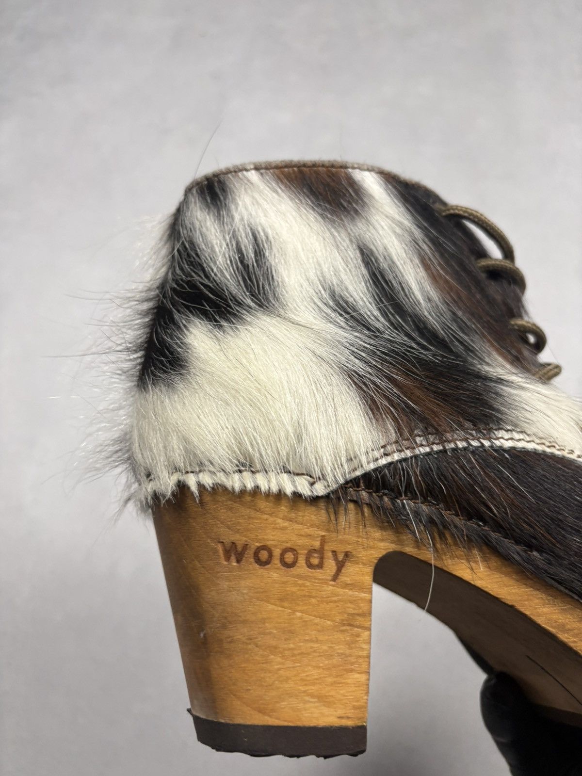 Other Woody Wood-O-Flex Cowhide Fur Ankle Boots Size 38 AvantGarde Size US 8 / IT 38 - 14 Thumbnail