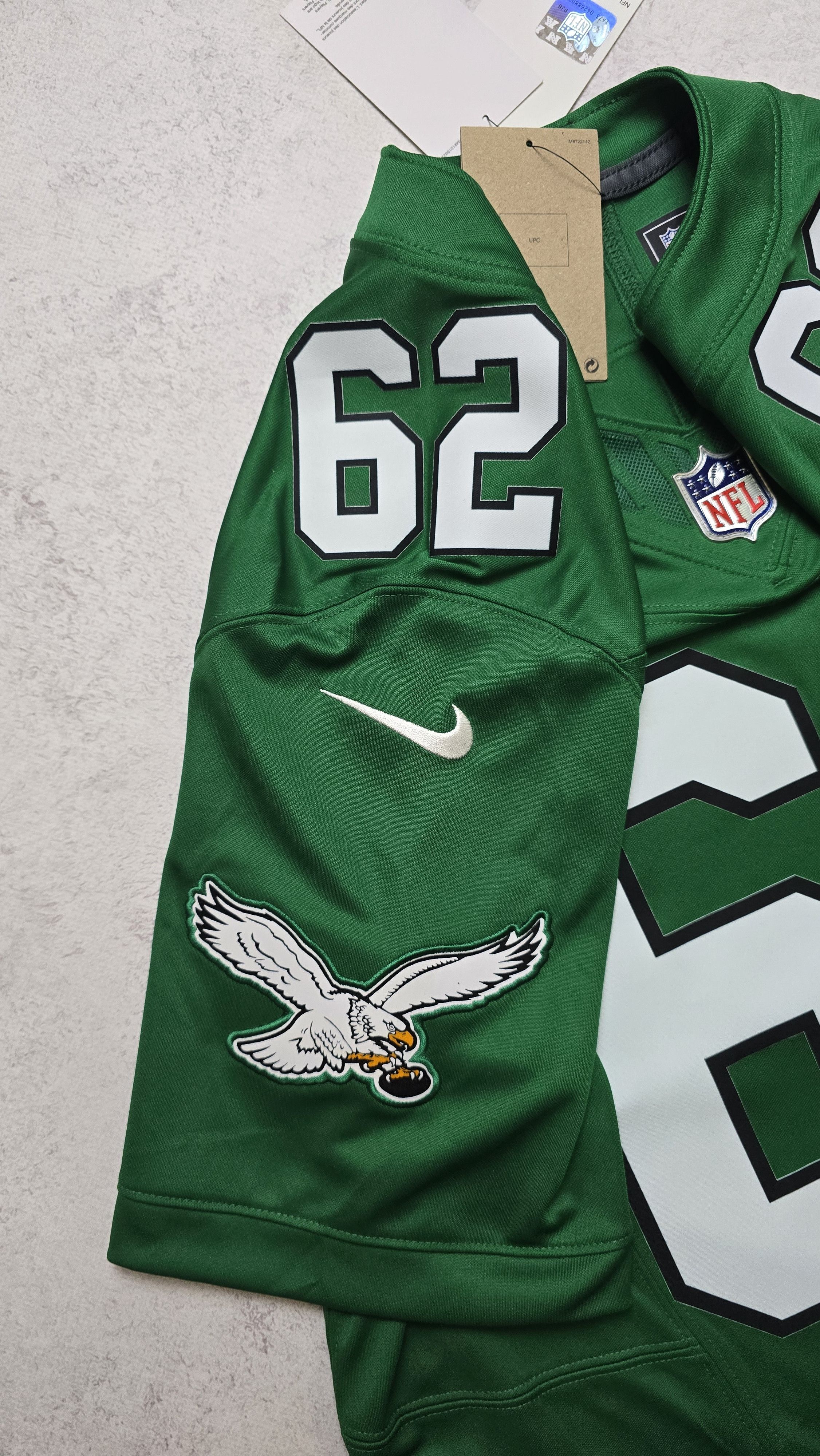 Nike Jason Kelce Philadelphia Eagles FUSE Limited Jersey Kelly Size US L / EU 52-54 / 3 - 6 Thumbnail