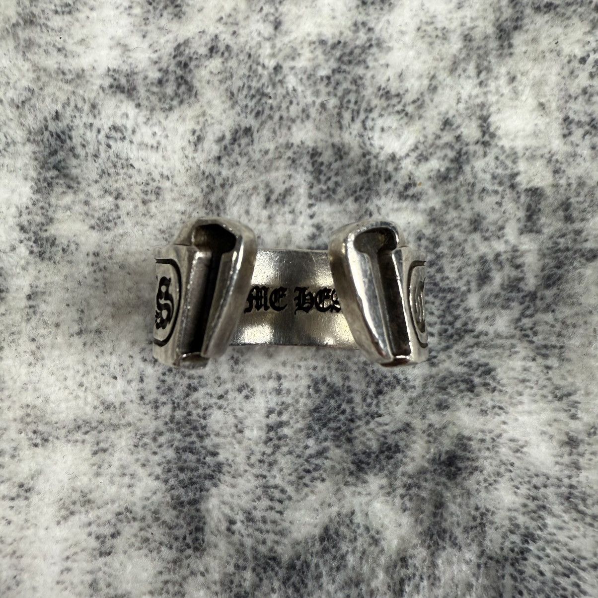 Chrome Hearts Chrome Hearts Large Scroll Label Silver Ring / SIZE 10 Size ONE SIZE - 4 Thumbnail