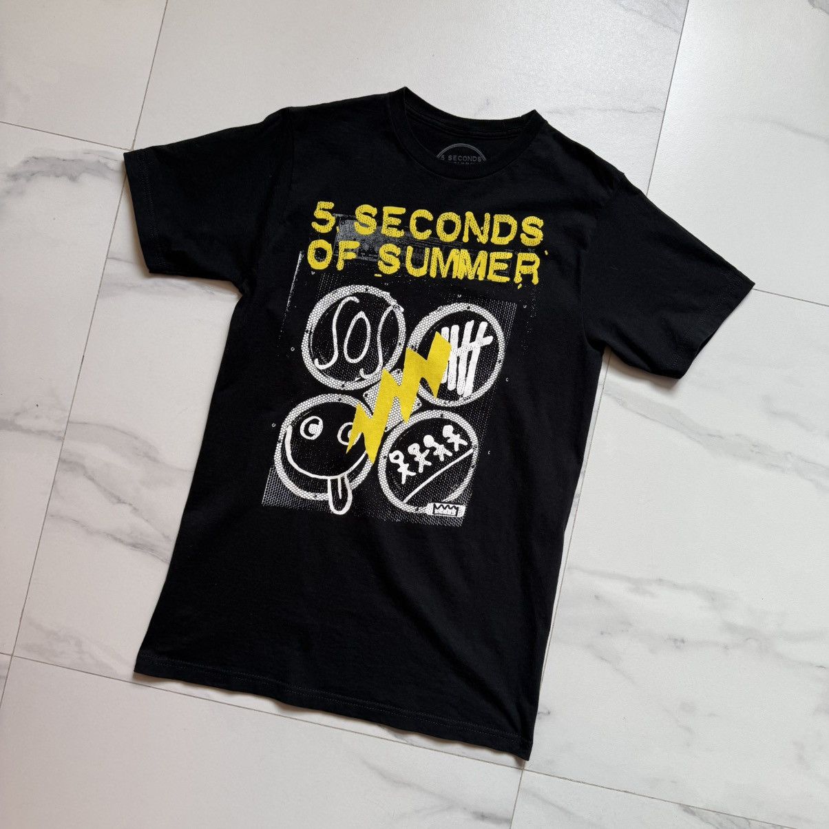 Band Tees 5 Seconds Of Summer Official 2014 Big Print T-Shirt Size US S / EU 44-46 / 1 - 3 Thumbnail