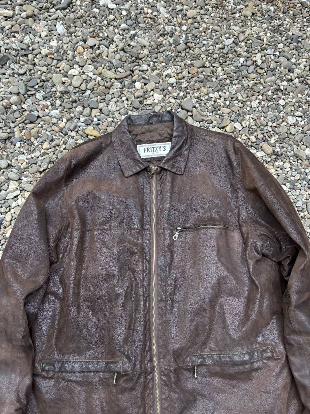 Vintage Vintage Fritz's Leather Grain Brown Jacket Size US L / EU 52-54 / 3 - 2 Thumbnail