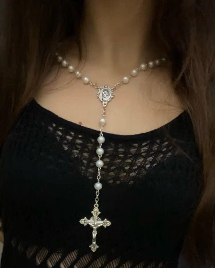 Japanese Brand Saint Benedict Rosary Necklace Chain Catholic Jesus Size ONE SIZE - 3 Thumbnail