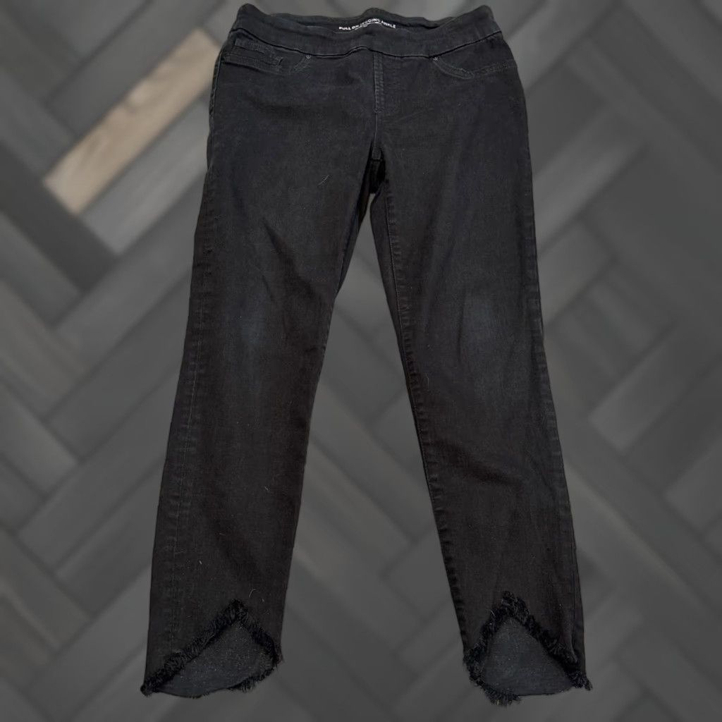 Vintage Chico's Pull On Jegging Ankle Jeans Size 0R Black Stretch City Denim Casual 5-Pocket Regular Womens Jeans Size 25" / US 0 / IT 36 - 1 Thumbnail