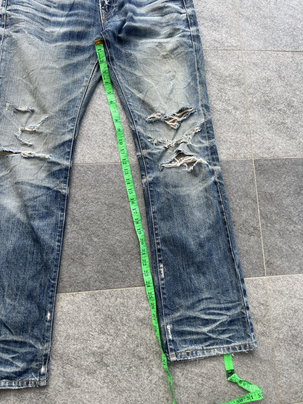 Japanese Brand Vintage Cate Mer selvedge Distressed Denim Pants Size US 33 - 19 Thumbnail