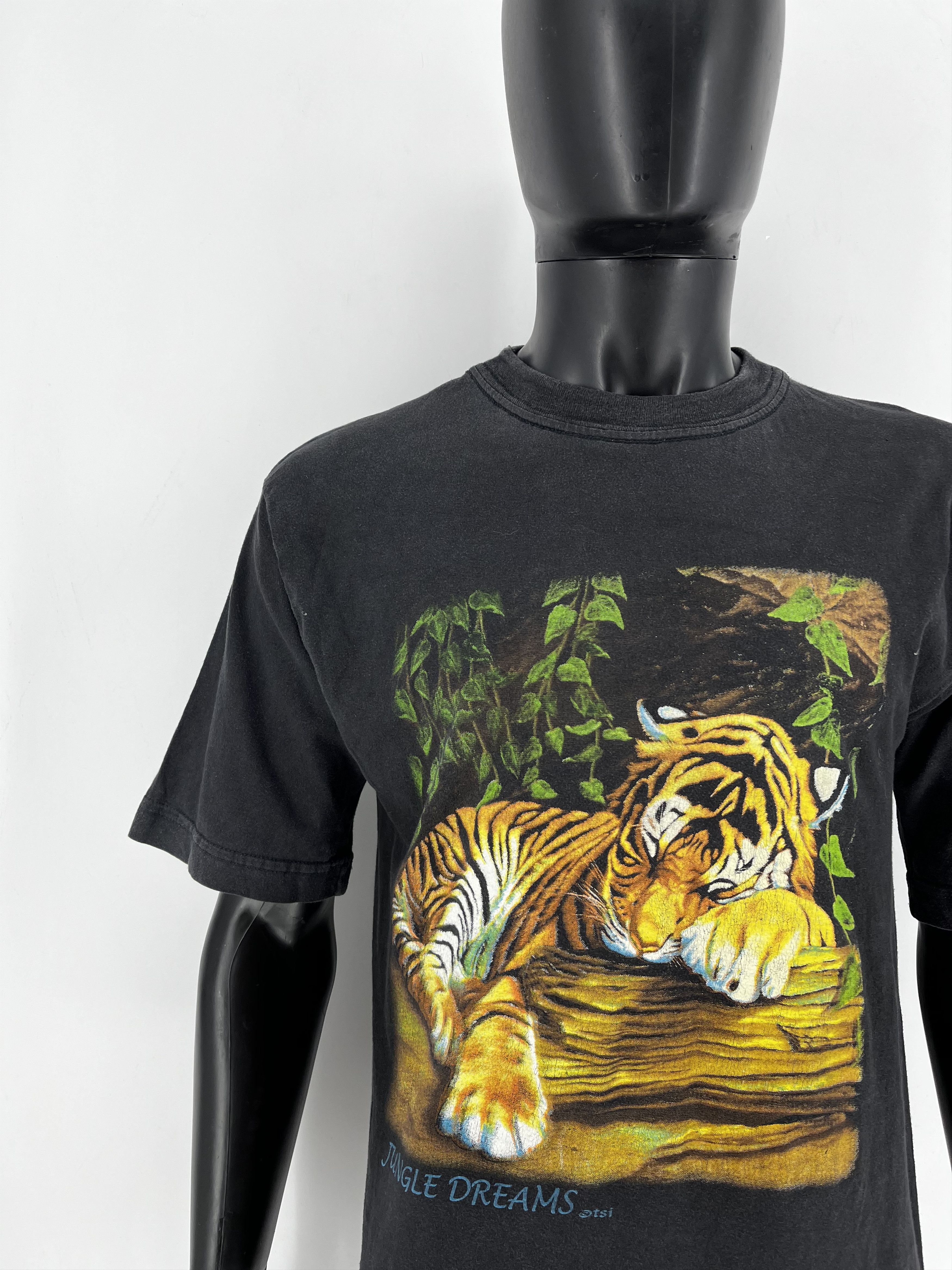 Other Vintage 90s Tiger Face Boxy Fit Tee JUNGLE DREAMS Dtsi Size US XL / EU 56 / 4 - 6 Thumbnail