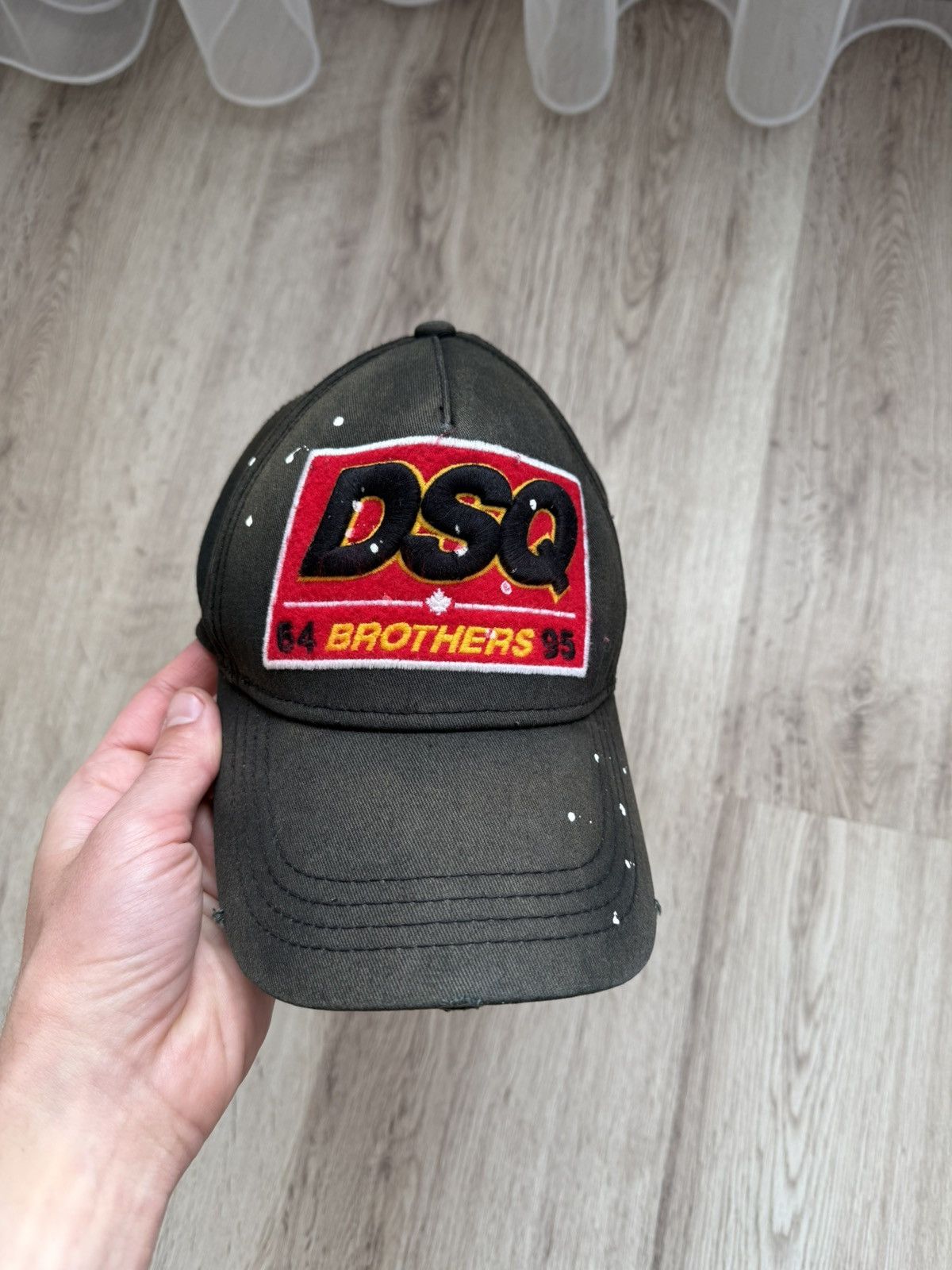 Dsquared2 Dsquared2 Black Baseball Cap AUTHENTIC distressed sun faded Size ONE SIZE - 1 Thumbnail