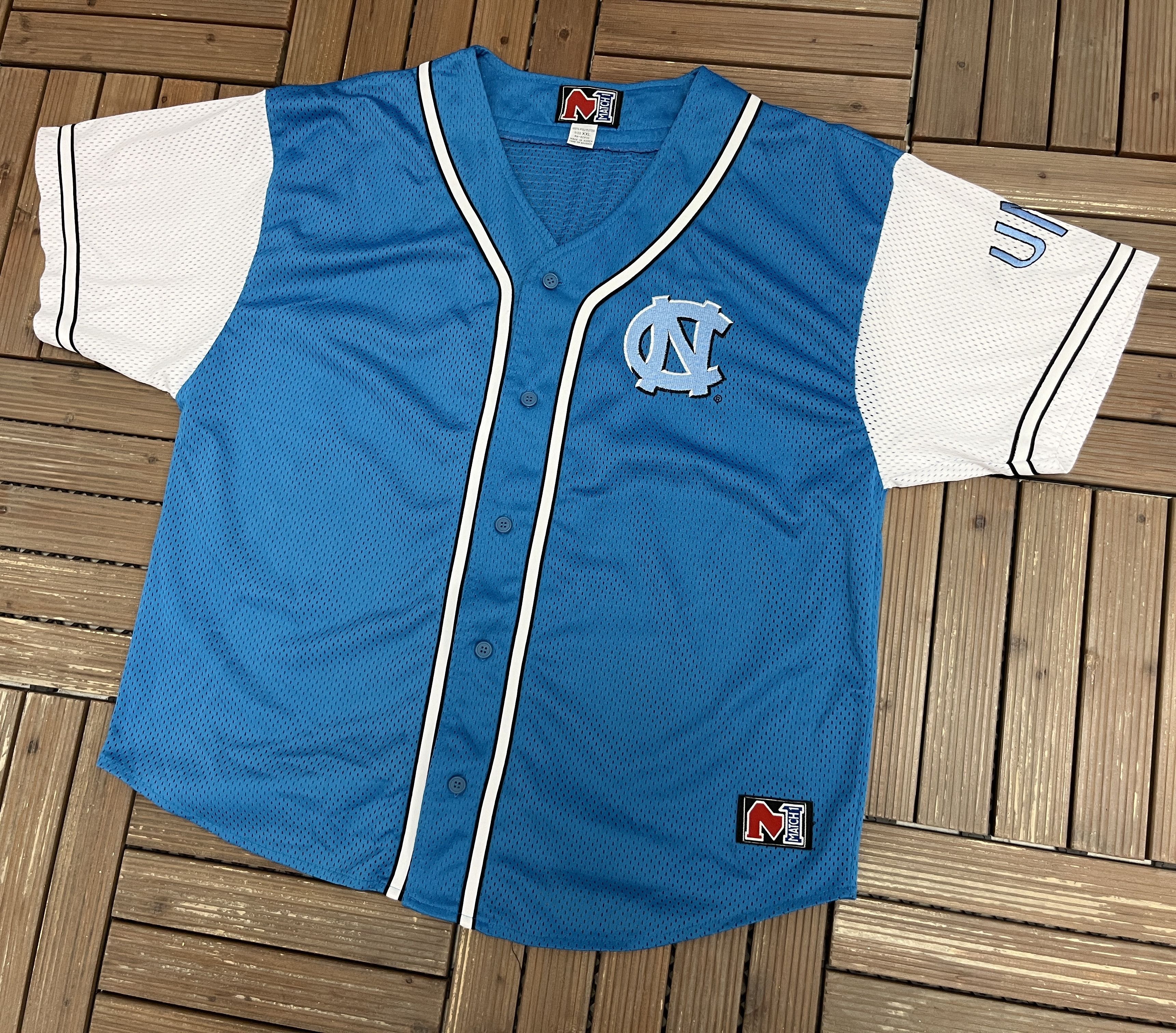 Vintage North Carolina Tar Heels Vintage Blue Baseball Jersey Size US XXL / EU 58 / 5 - 3 Thumbnail