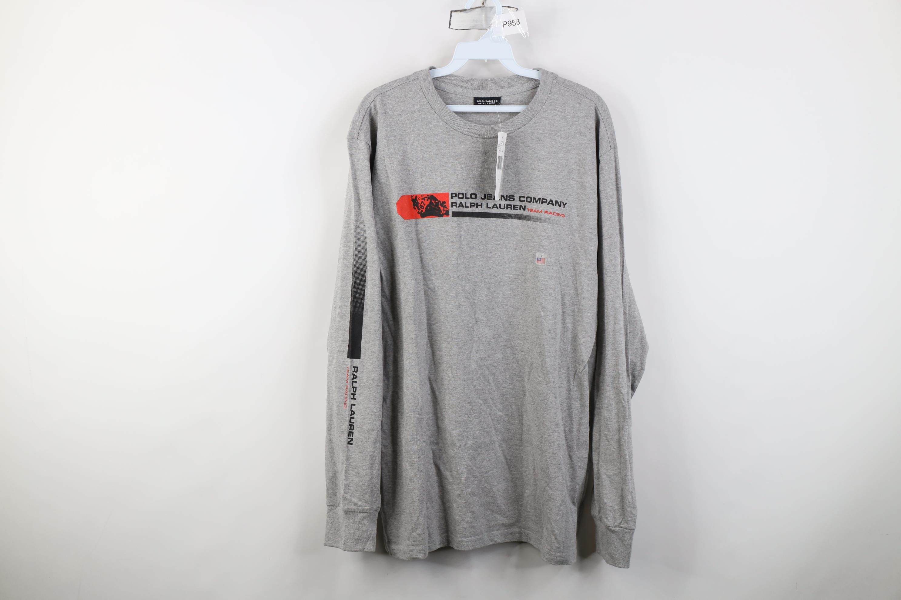 Polo Ralph Lauren Deadstock Vintage 90s Ralph Lauren Bike Long Sleeve T-Shirt Size US L / EU 52-54 / 3 - 1 Thumbnail