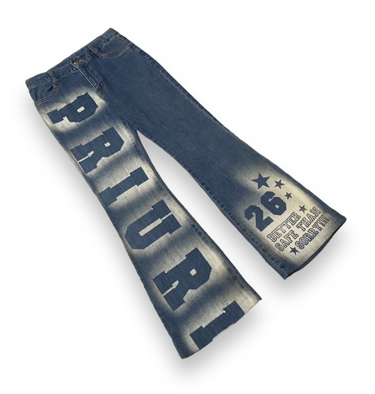 Hysteric Glamour × If Six Was Nine × Le Grande Bleu (L.G.B.) Flare Priurus Brand Japan Jean Art of Design Star Words Size US 26 / EU 42 - 2 Thumbnail