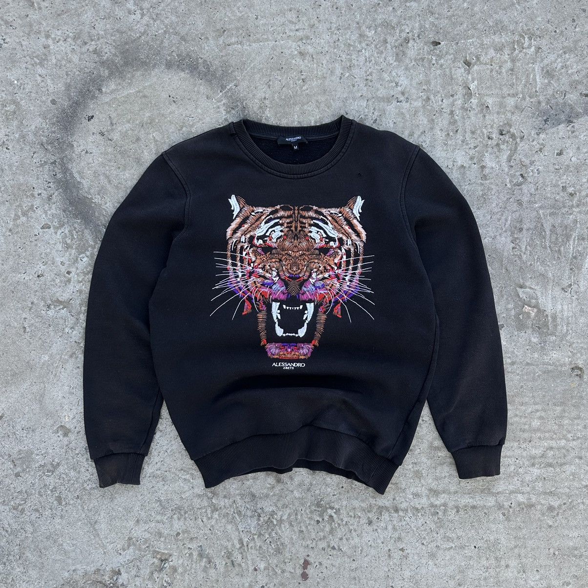 Other Luxury Allessandro Zavetti Sweatshirt Big Logo Distressed Size US M / EU 48-50 / 2 - 1 Thumbnail