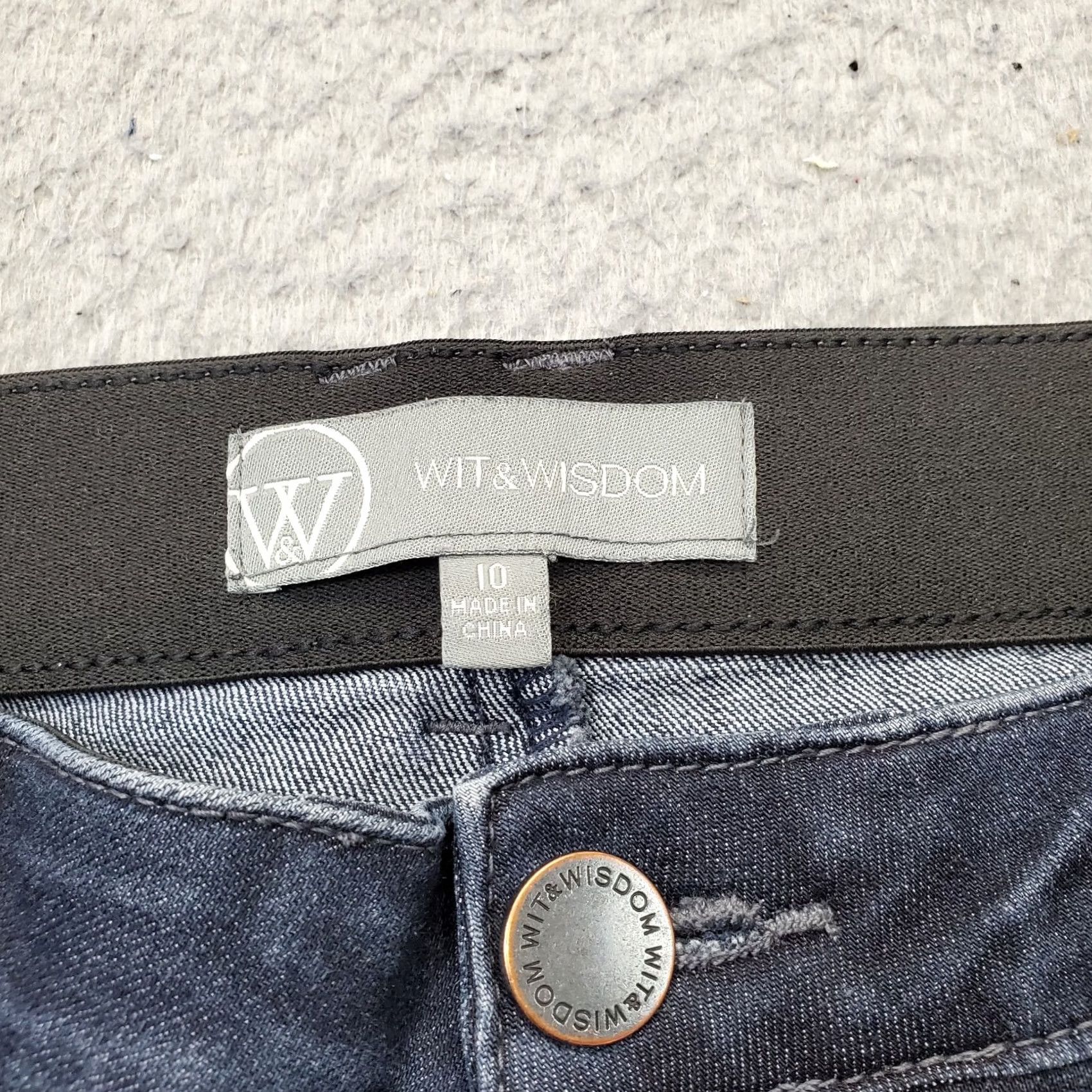 Vintage Wit & Wisdom Jeans Womens 10 Bootcut Blue Denim Slim Fit L157BBEA Size 32" / US 10 / IT 46 - 7 Thumbnail