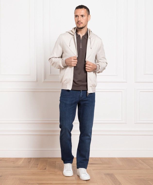 Stefano Ricci RRP~$5990 Stefano Ricci Cashmere Silk Linen Bomber Jacket Size US M / EU 48-50 / 2 - 1 Thumbnail