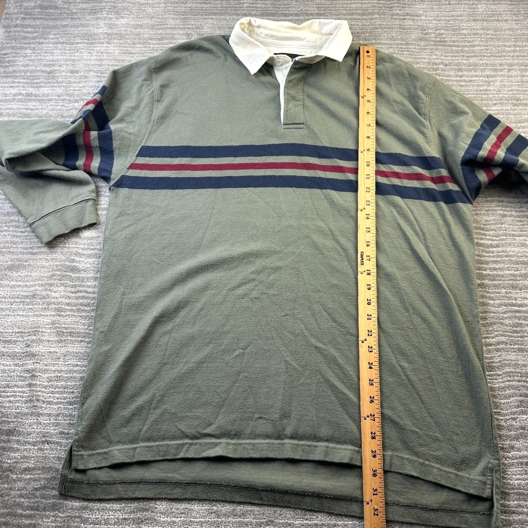 Croft & Barrow VINTAGE Croft & Barrow Rugby Shirt Mens Large Green Y2K Preppy Polo Size US L / EU 52-54 / 3 - 8 Thumbnail