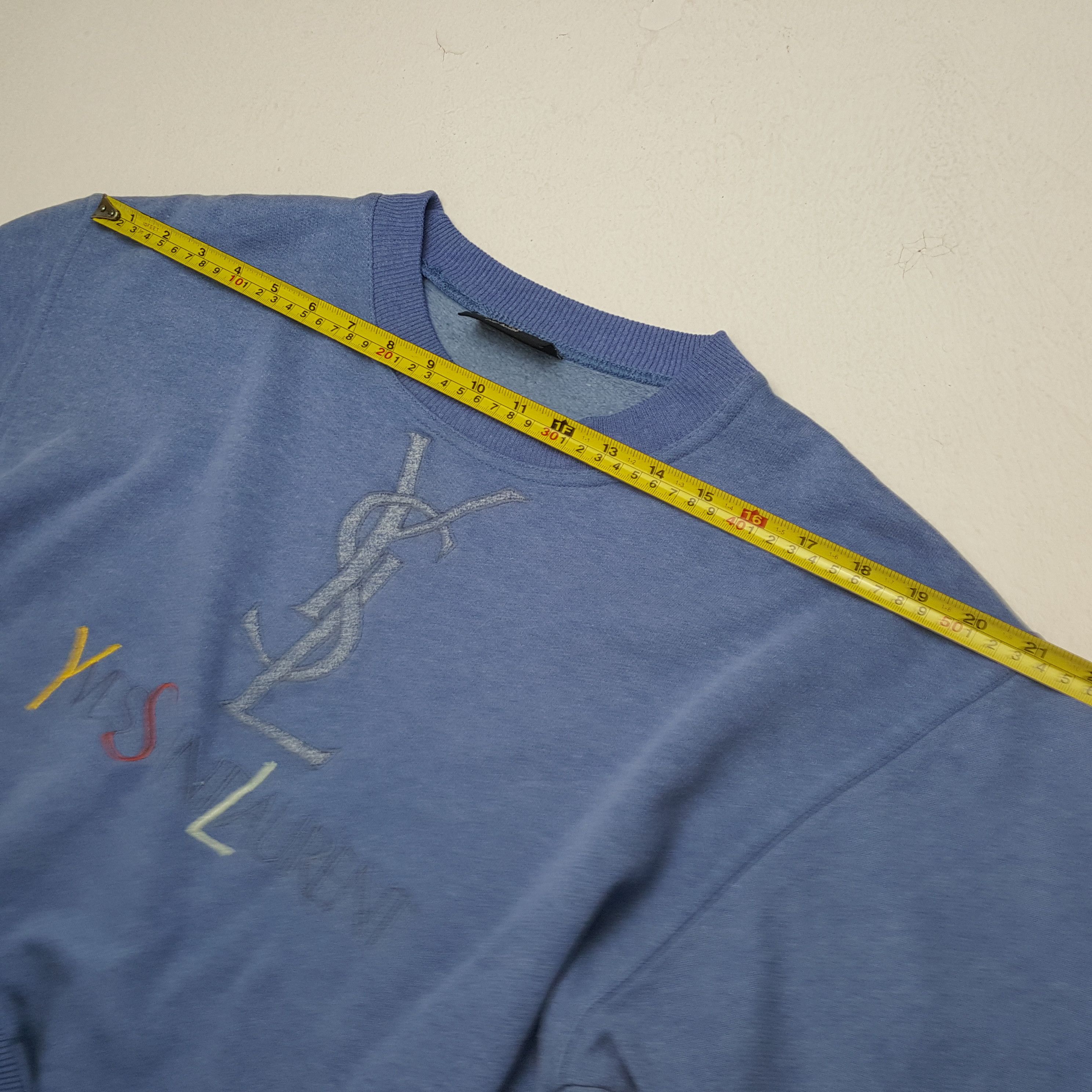 Vintage × Yves Saint Laurent YVES SAINT LAURENT Fashion Style Spellout Design Sweatshirt Size US L / EU 52-54 / 3 - 4 Thumbnail