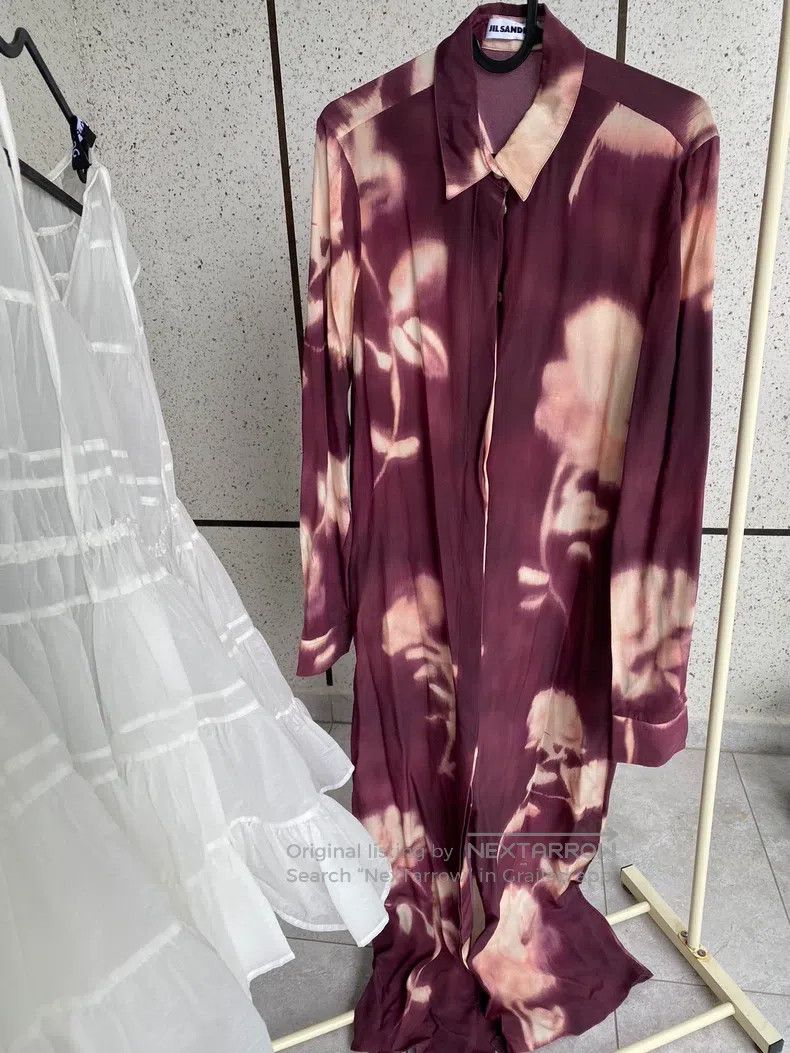 Jil Sander Jil Sander size 34 Printed Silk Dress Size M / US 6-8 / IT 42-44 - 1 Thumbnail