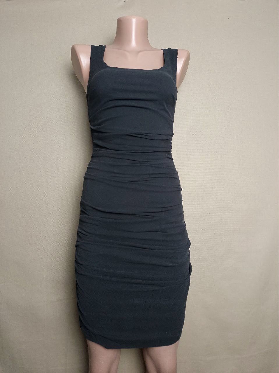 Dolce & Gabbana Black Silk Gathered Women Dress EU38
