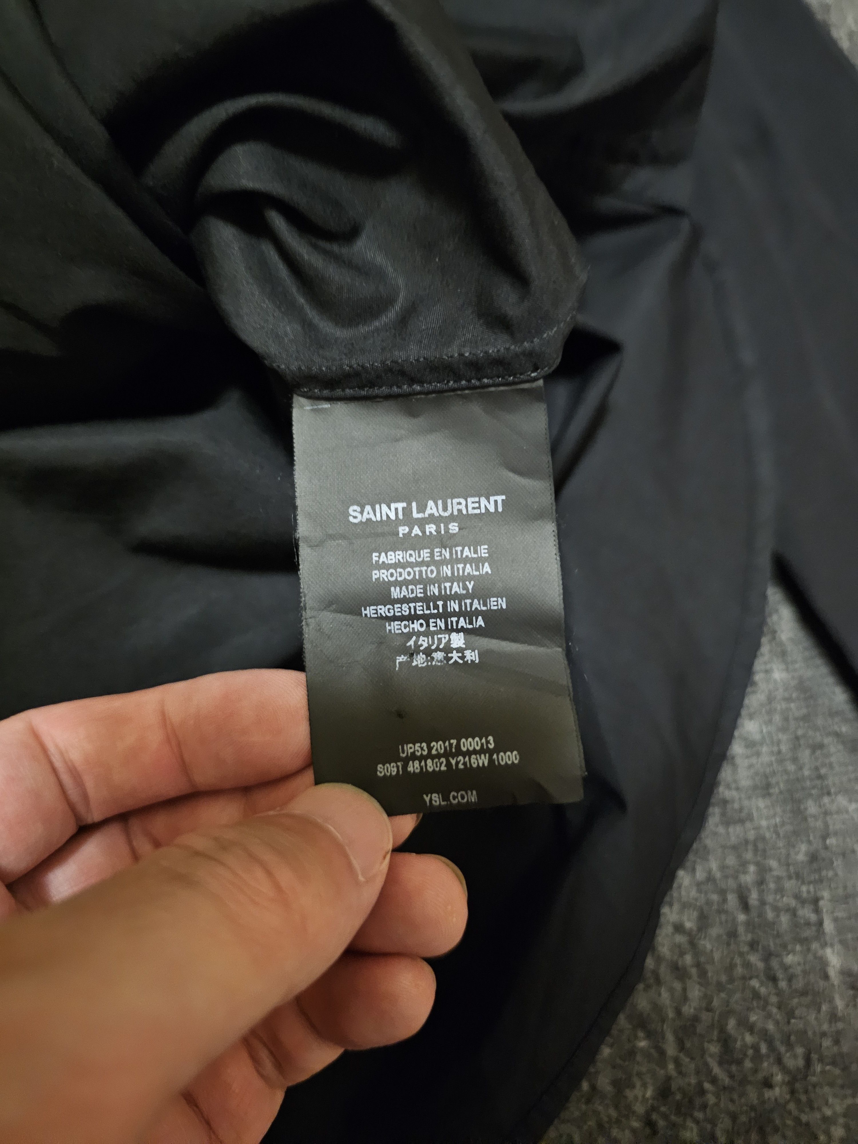 Saint Laurent Paris Saint Laurent Men's Black Shirt Size 38 Size US L / EU 52-54 / 3 - 5 Thumbnail