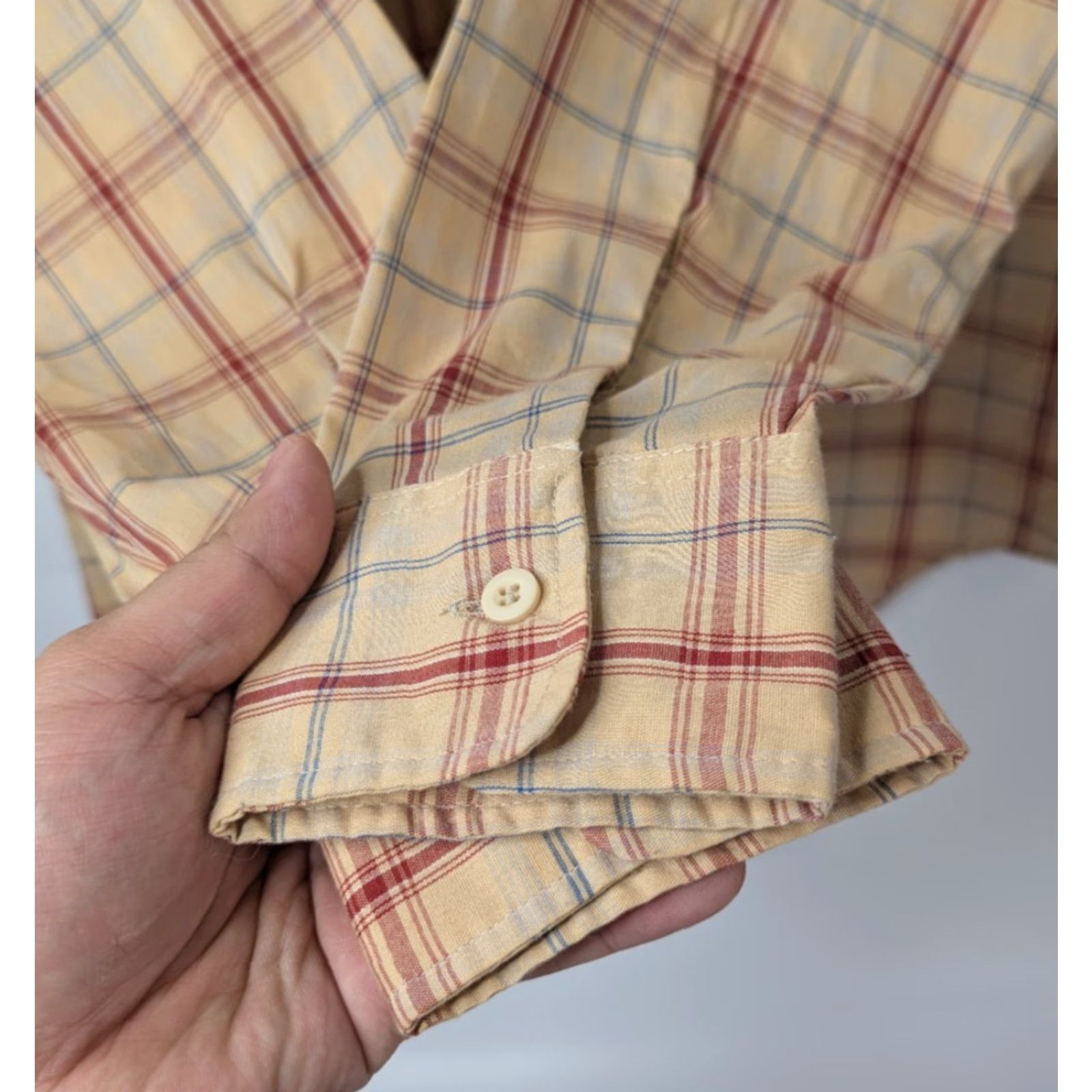 Sears VINTAGE Sears Sportswear Beige Plaid Button Shirt Long Sleeve Men’s Medium Size US M / EU 48-50 / 2 - 3 Thumbnail
