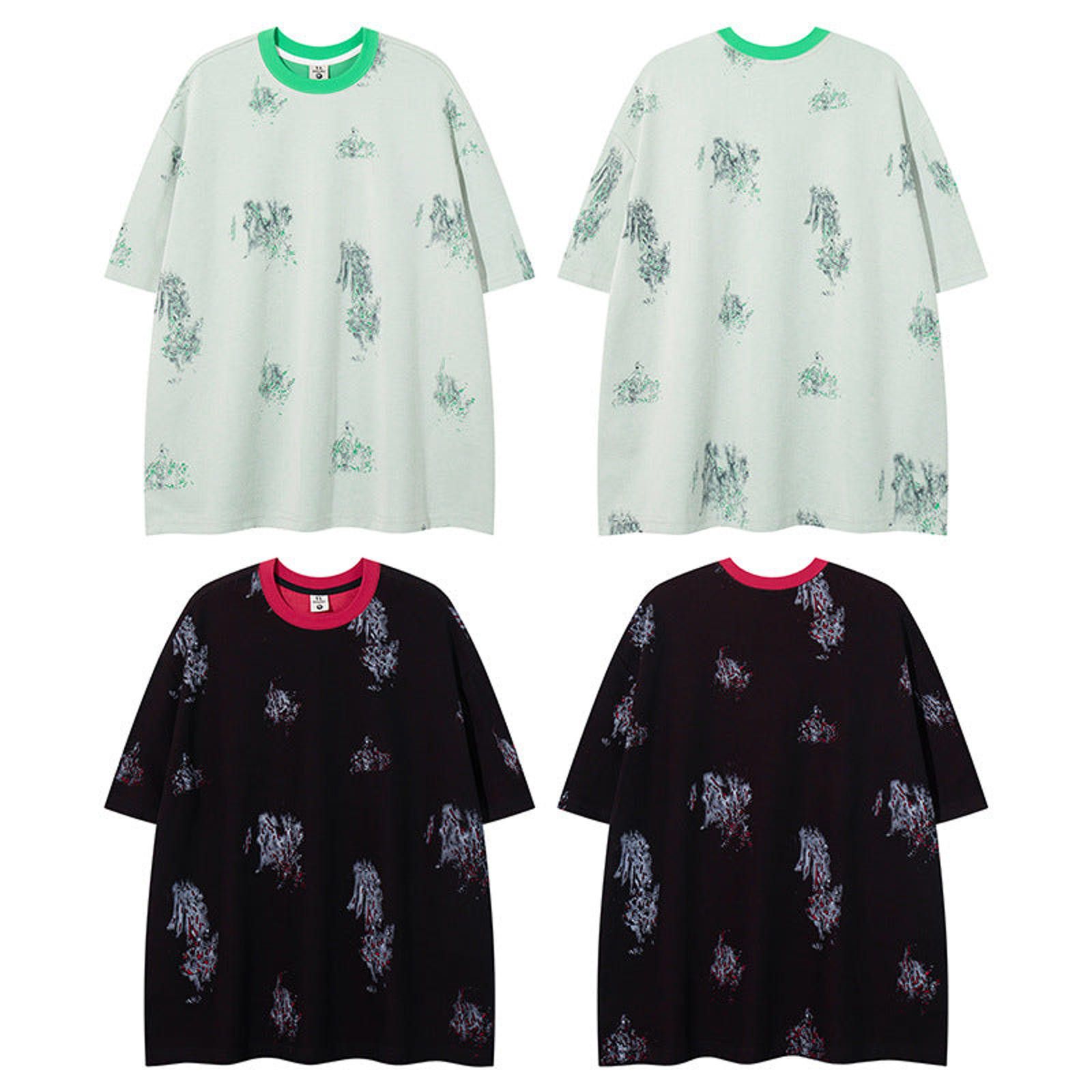 Japanese Brand Paint Splatter Tie Dye Graphic Oversized T-Shirt Size US M / EU 48-50 / 2 - 5 Thumbnail