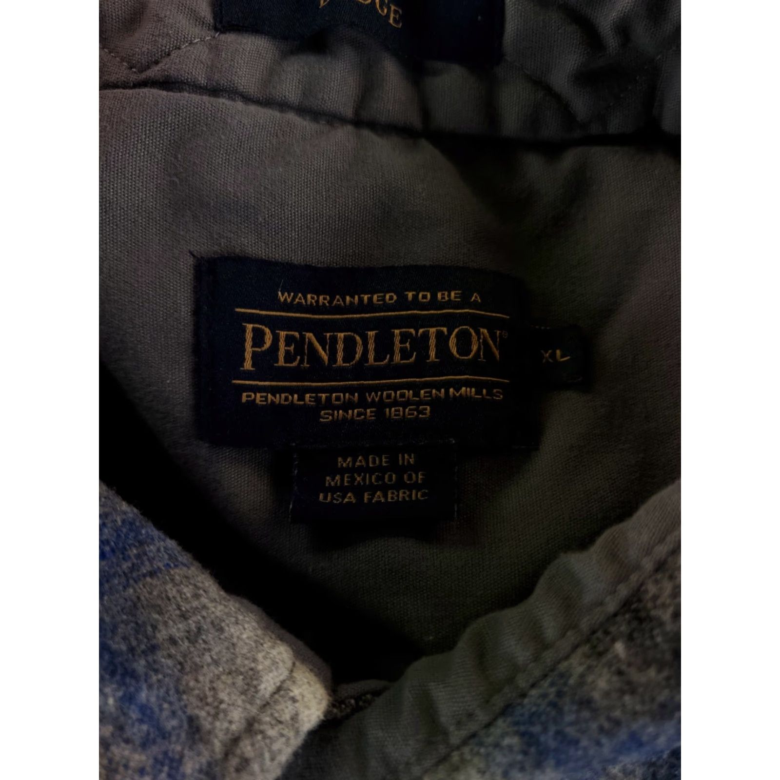 Pendleton Pendleton Lodge 100% Wool Button Up Shirt Blue Gray Plaid Long Sleeve Mens XL Women? Size US XL / EU 56 / 4 - 3 Thumbnail