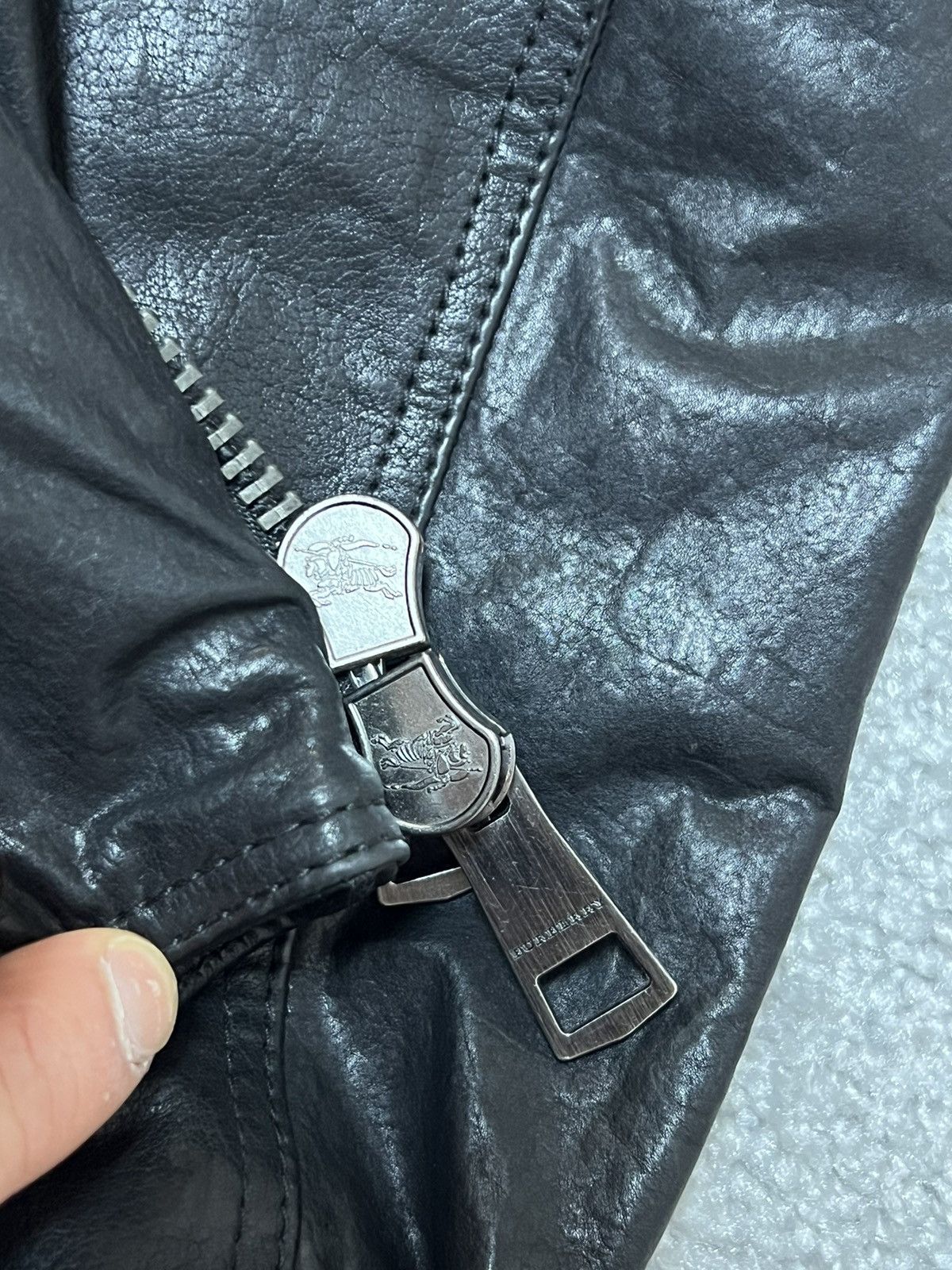 Burberry Burberry Brit Black Leather Biker Jacket Size 40 IT Size S / US 4 / IT 40 - 6 Thumbnail