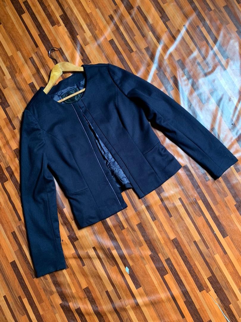 Vintage p4 UNTITLED made in japan Japanese Brand dark blue Coat Size US M / EU 48-50 / 2 - 1 Thumbnail