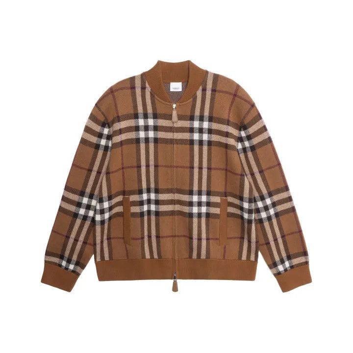 Burberry Men's Check Pattern Long Sleeve Jacket