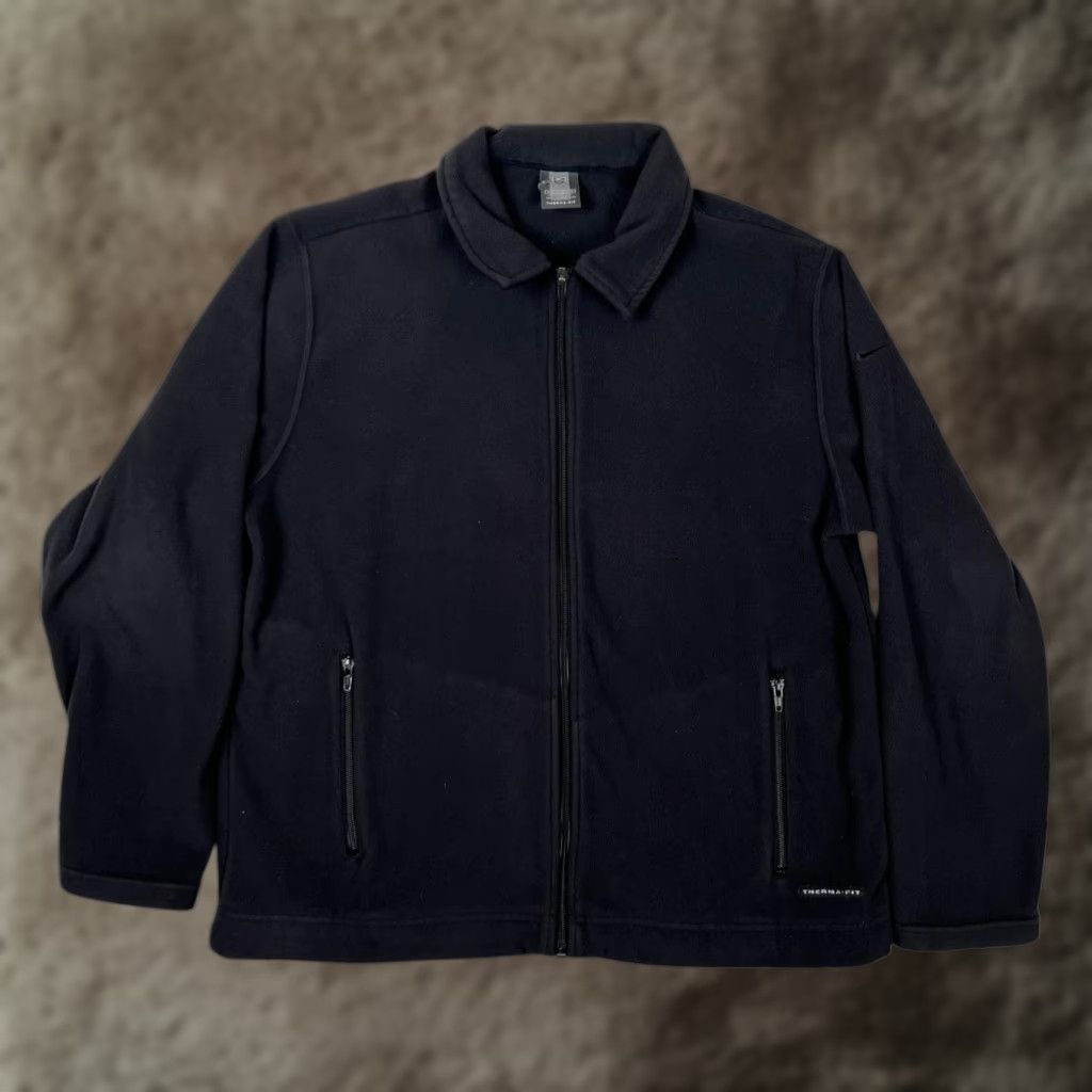 Nike Nike Therma-FIT Fleece Jacket Mens M Black Full Zip Collared Layer Jacket Size US M / EU 48-50 / 2 - 1 Thumbnail