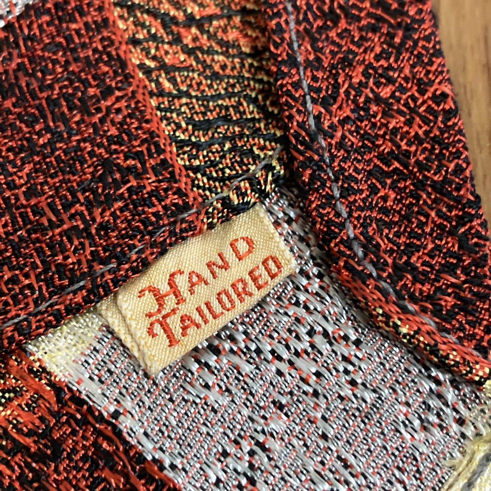 Handmade 1930s Necktie Checkered Swing Tie Art Deco Single Stitch Size ONE SIZE - 14 Thumbnail