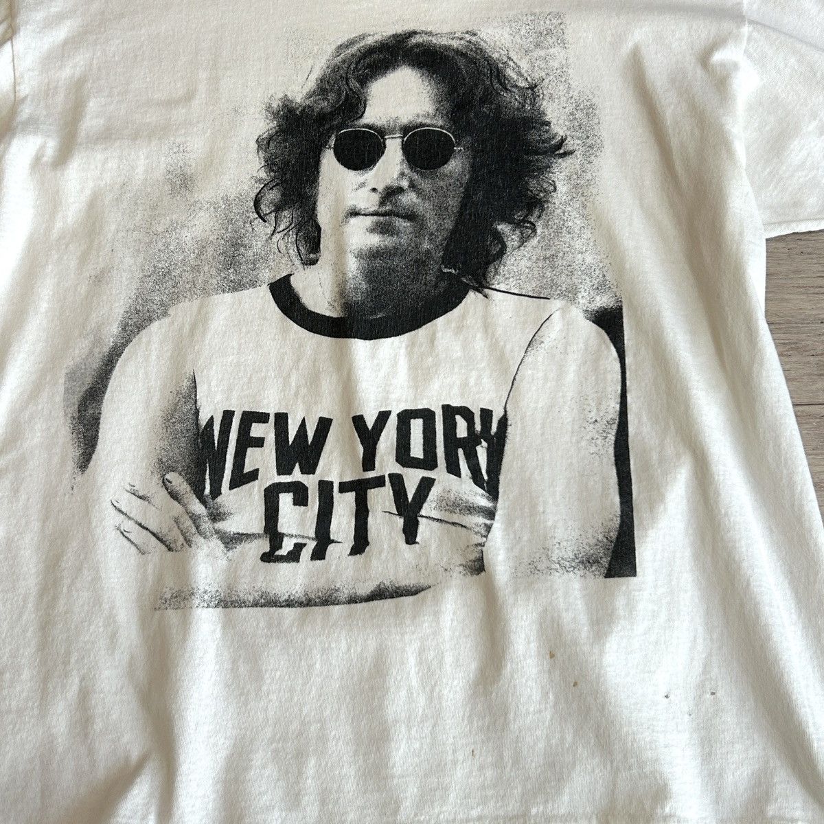 Vintage 1990s John Lennon New York City Shirt Made In USA XL Size US XL / EU 56 / 4 - 2 Thumbnail