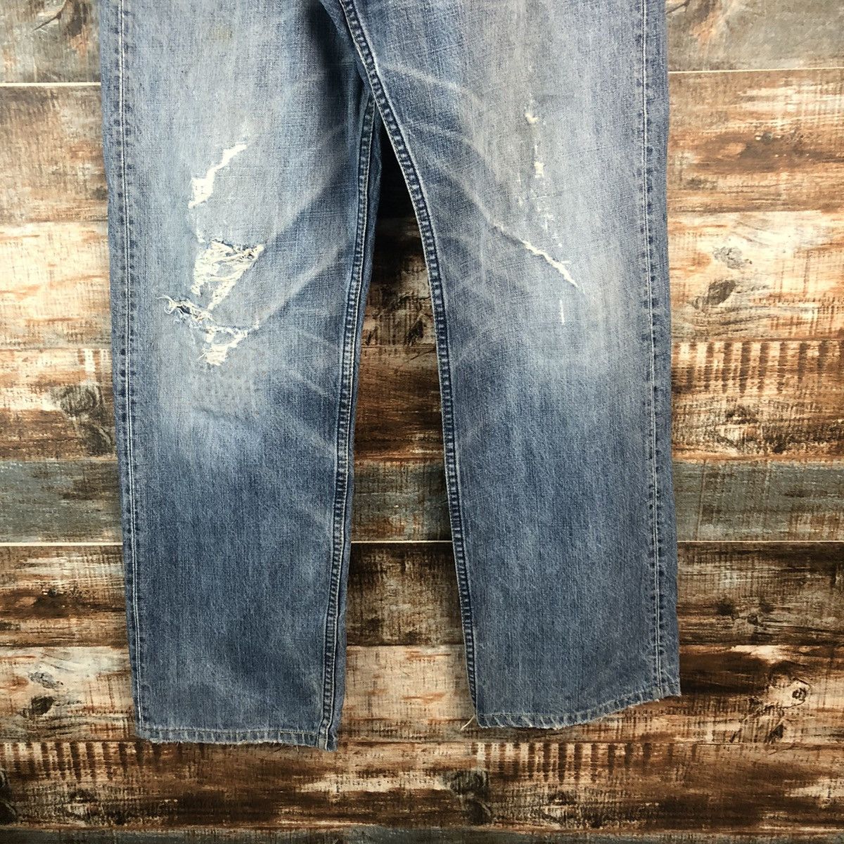 Levi's Levis Blue Distressed ripped Denim Pants #A2119 Size US 32 / EU 48 - 11 Thumbnail