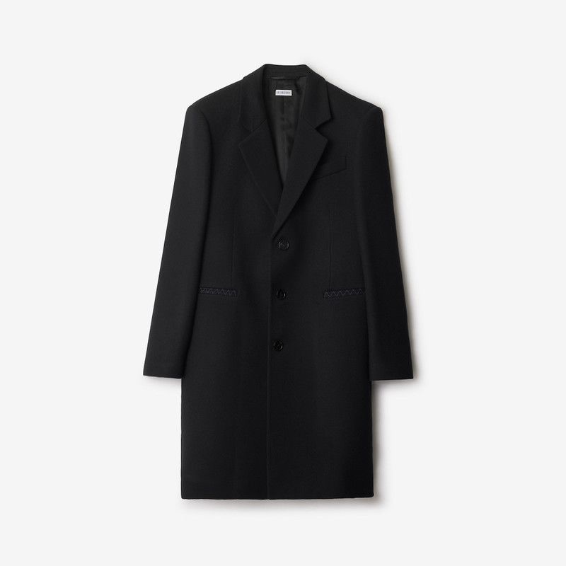 Burberry o1w1db10326 Wool Tailored Coat in Black Size US S / EU 44-46 / 1 - 1 Thumbnail