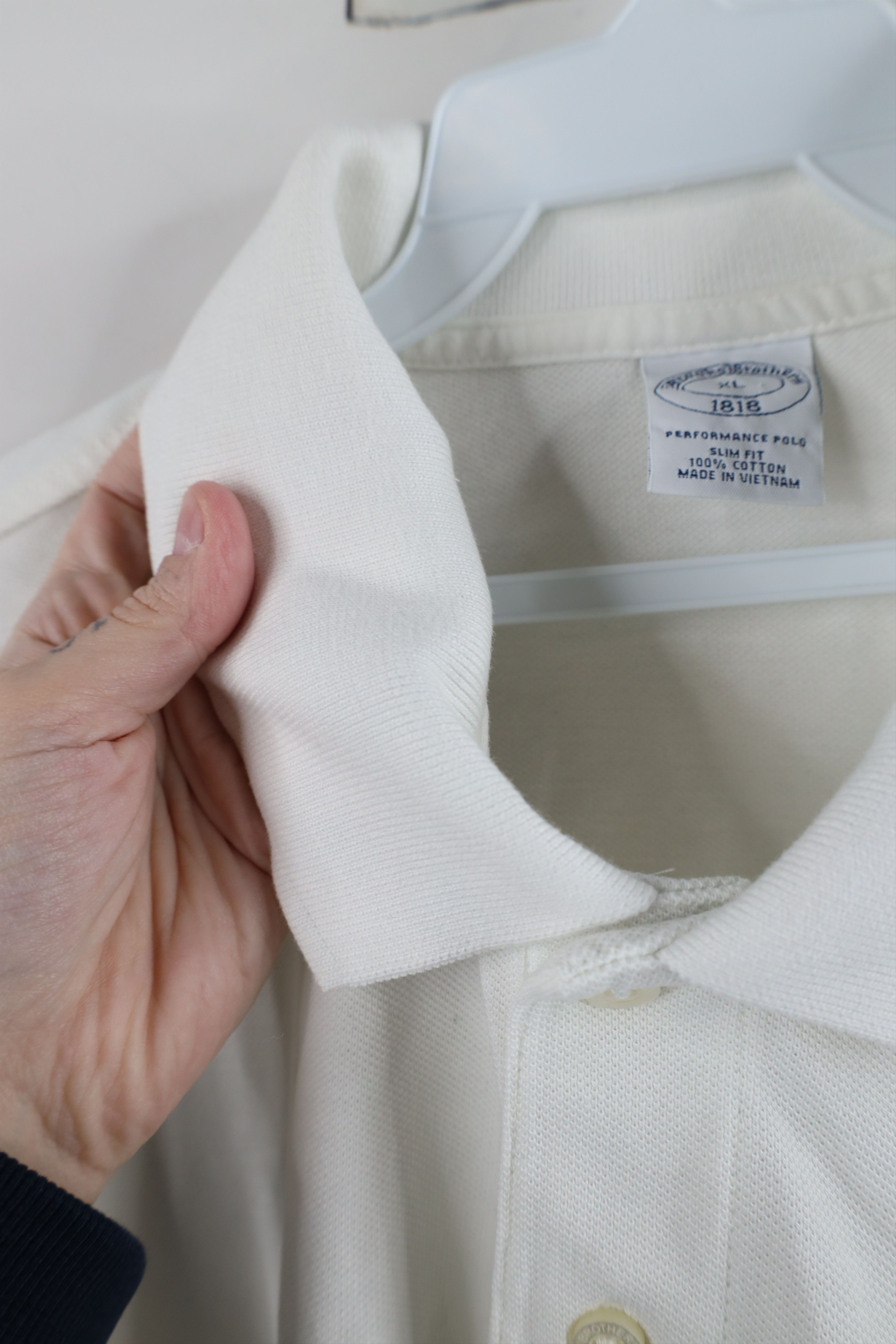 Brooks Brothers × Vintage Brooks Brothers Pique Cotton Performance Collared Polo White Size US XL / EU 56 / 4 - 8 Thumbnail