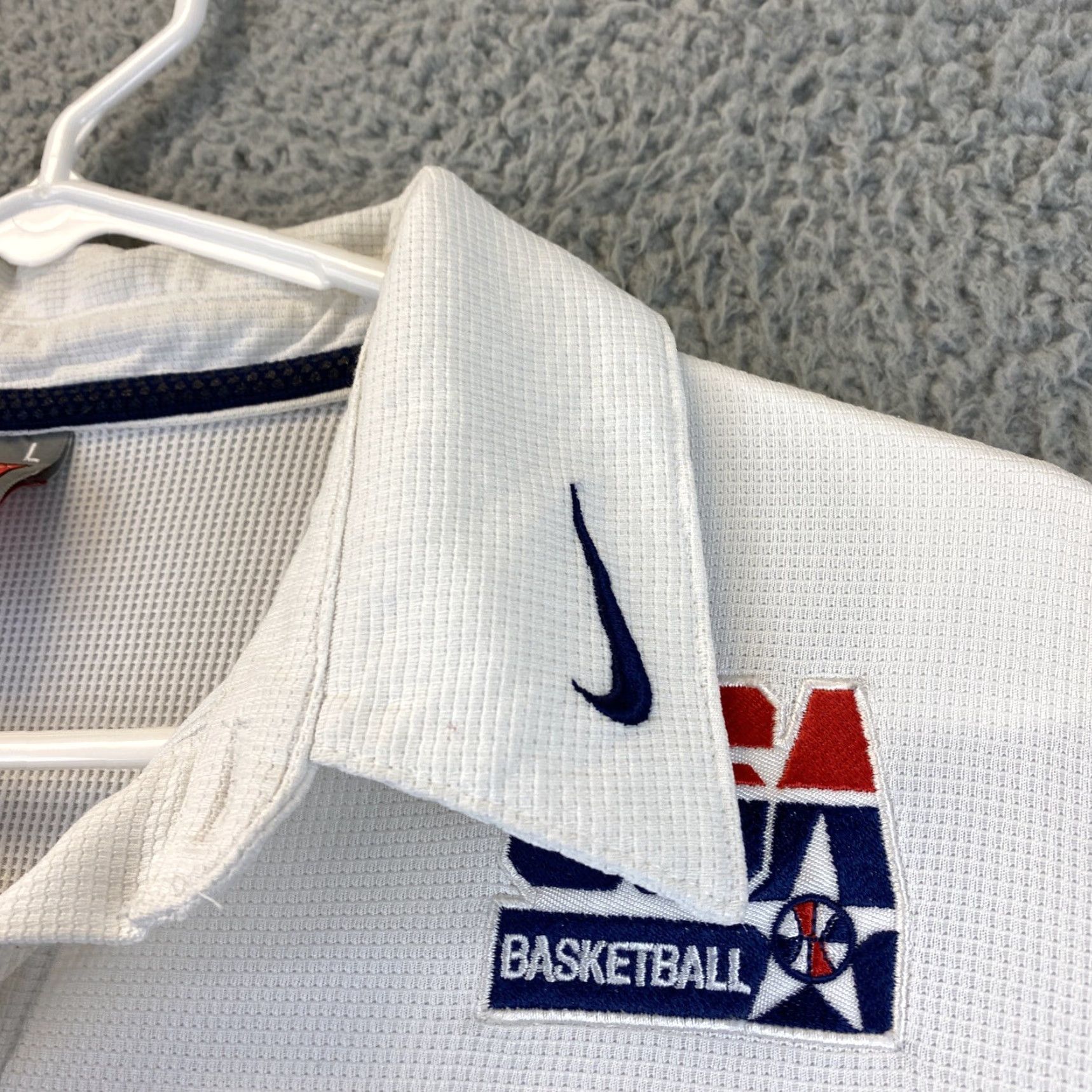 Nike Nike Team USA Basketball Jersey Polo White Size L Large 69-26 Nike 69-26 Size US L / EU 52-54 / 3 - 3 Thumbnail