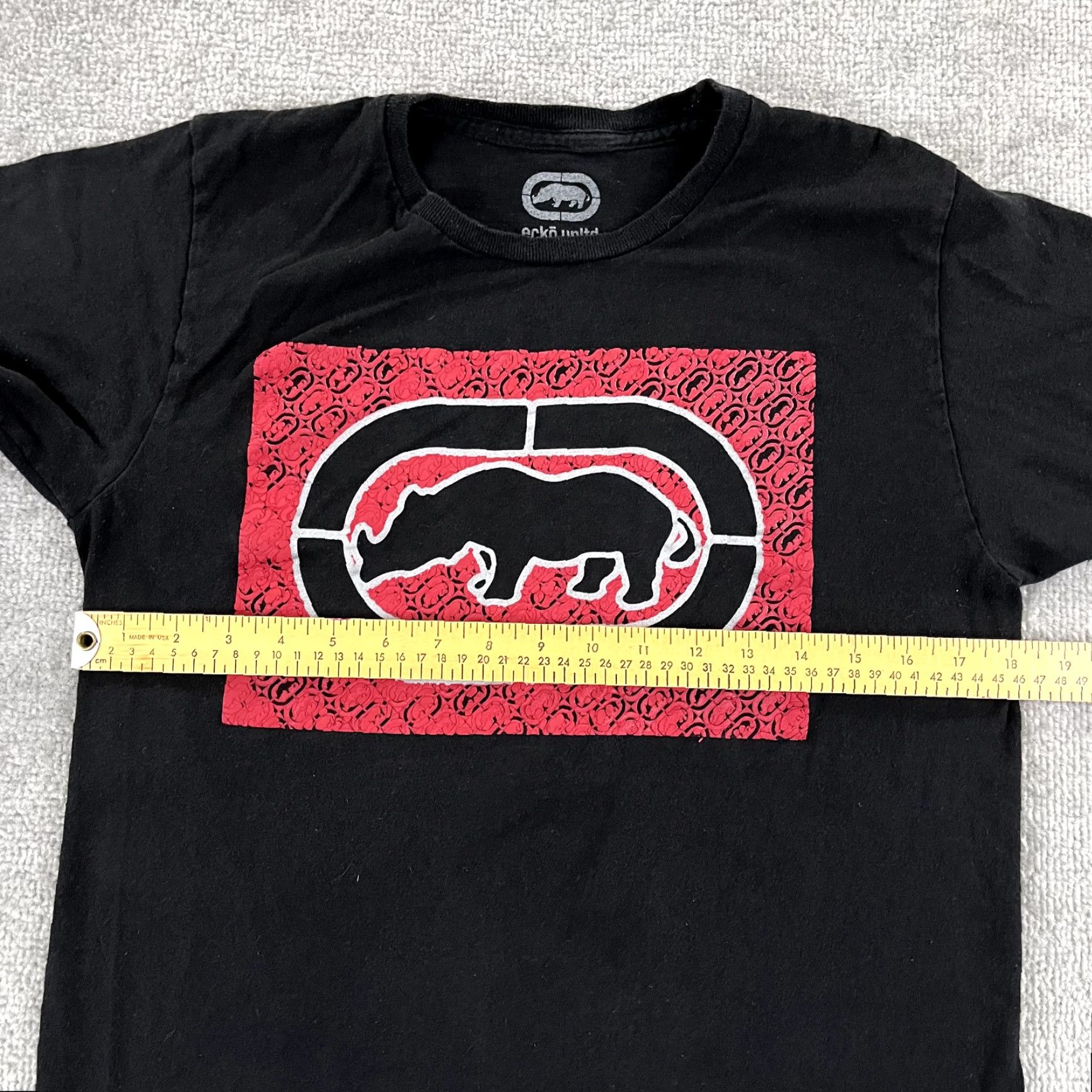 Ecko Unltd. ECKO UNLTD Shirt Mens Small/Medium Black Graphic Skate Streetwear Marc Y2K T-Shirt Crew Neck Short Sleeve Logo Regular Men Size US M / EU 48-50 / 2 - 5 Thumbnail